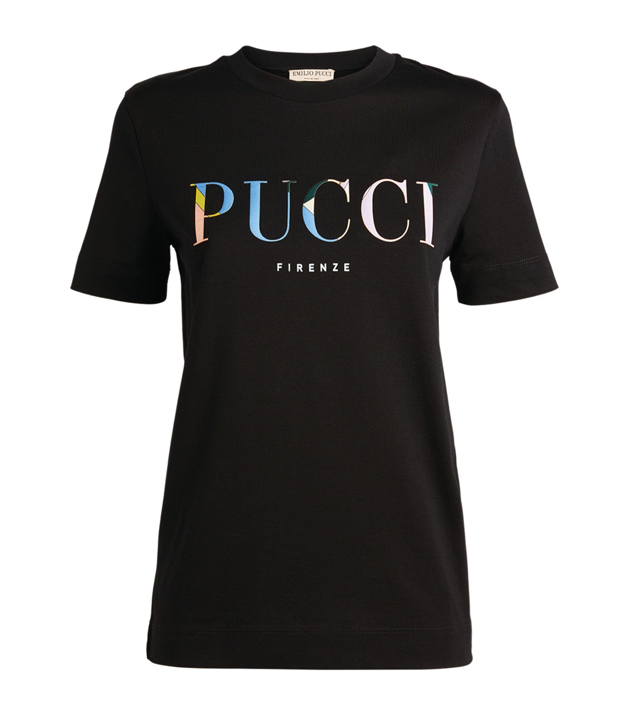 Emilio Pucci Cotton Logo T-shirt - Lyst