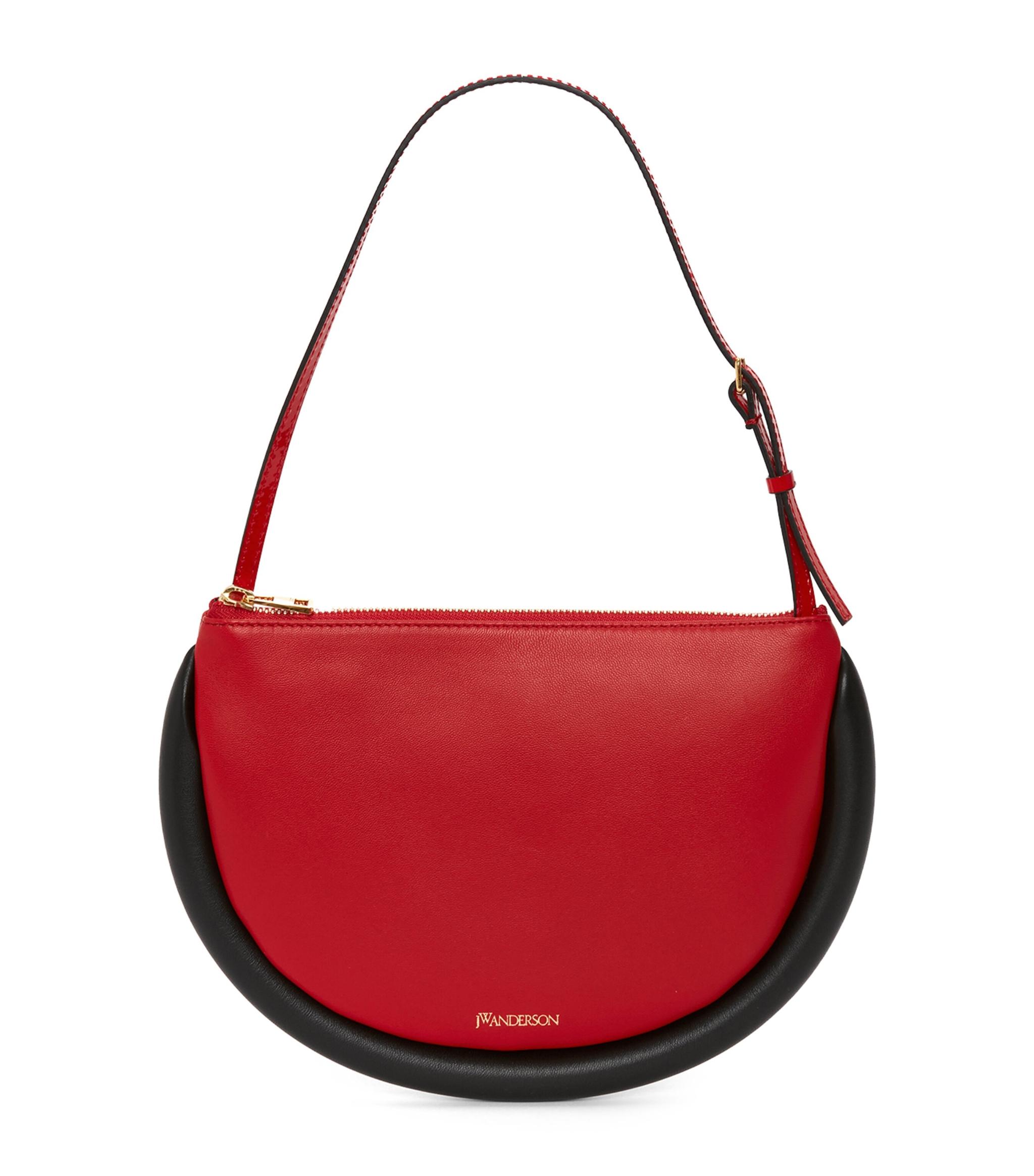 JW Anderson Leather Bumper-moon Shoulder Bag in Red | Lyst