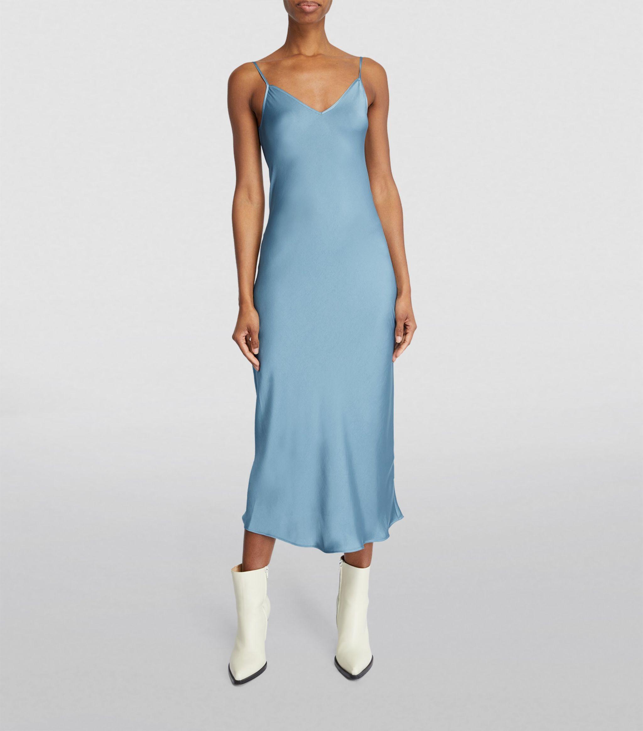 AllSaints 2-in-1 Hana Slip Dress in Blue Lyst UK