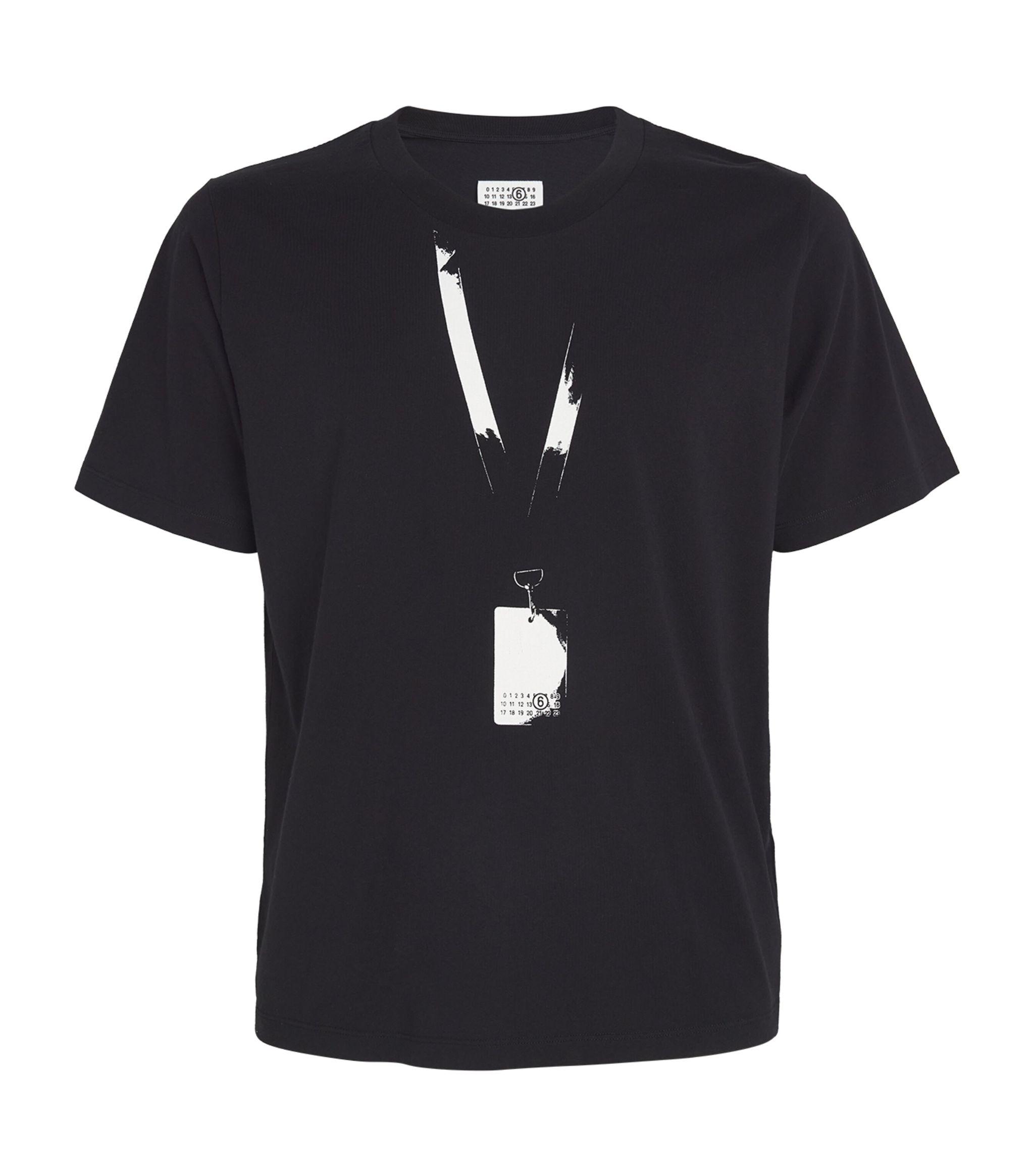 MM6 by Maison Martin Margiela Cotton Lanyard Logo T-shirt in