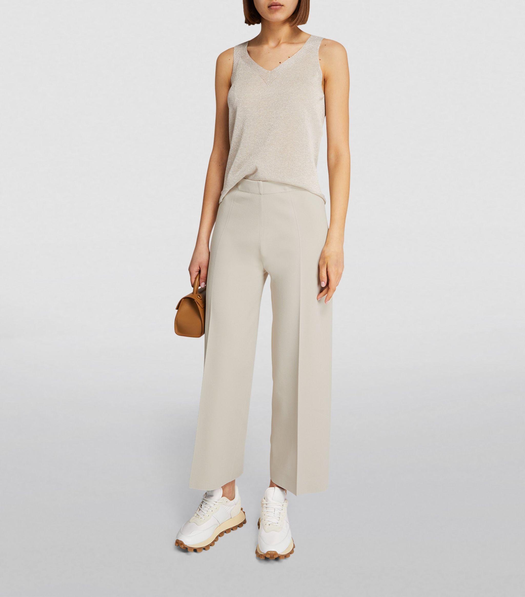 Selected Femme Slfria Mw Cropped Pant Camel Mel B Noos - Trousers -  Boozt.com