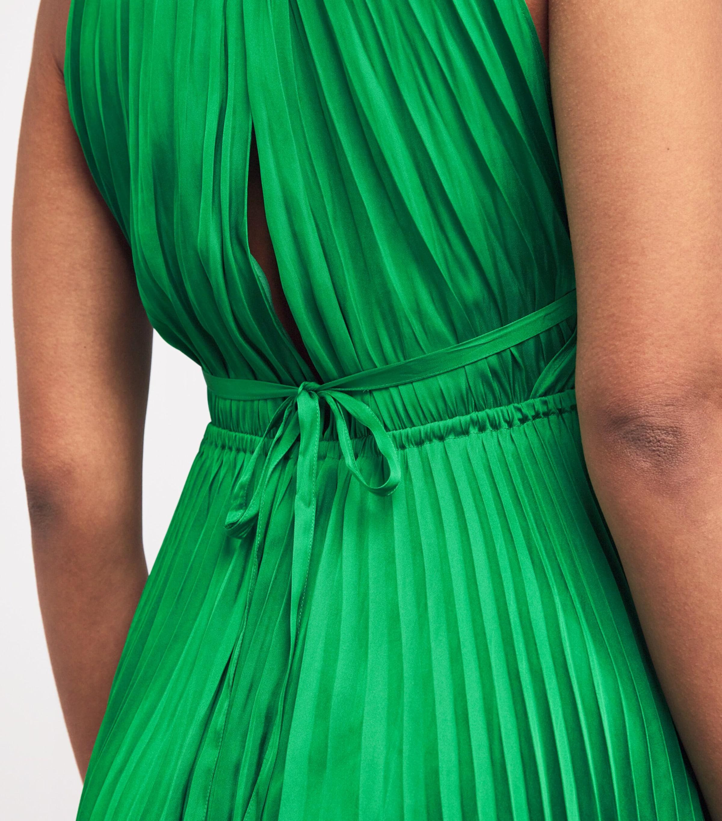 strapless open back dress Zapaka Women Bridesmaid Dress with Pleated A-Line Dark Green Tiered Chiffon V-Neck Long Wedding Party Dress, Chiffon Color / US2 main image 1