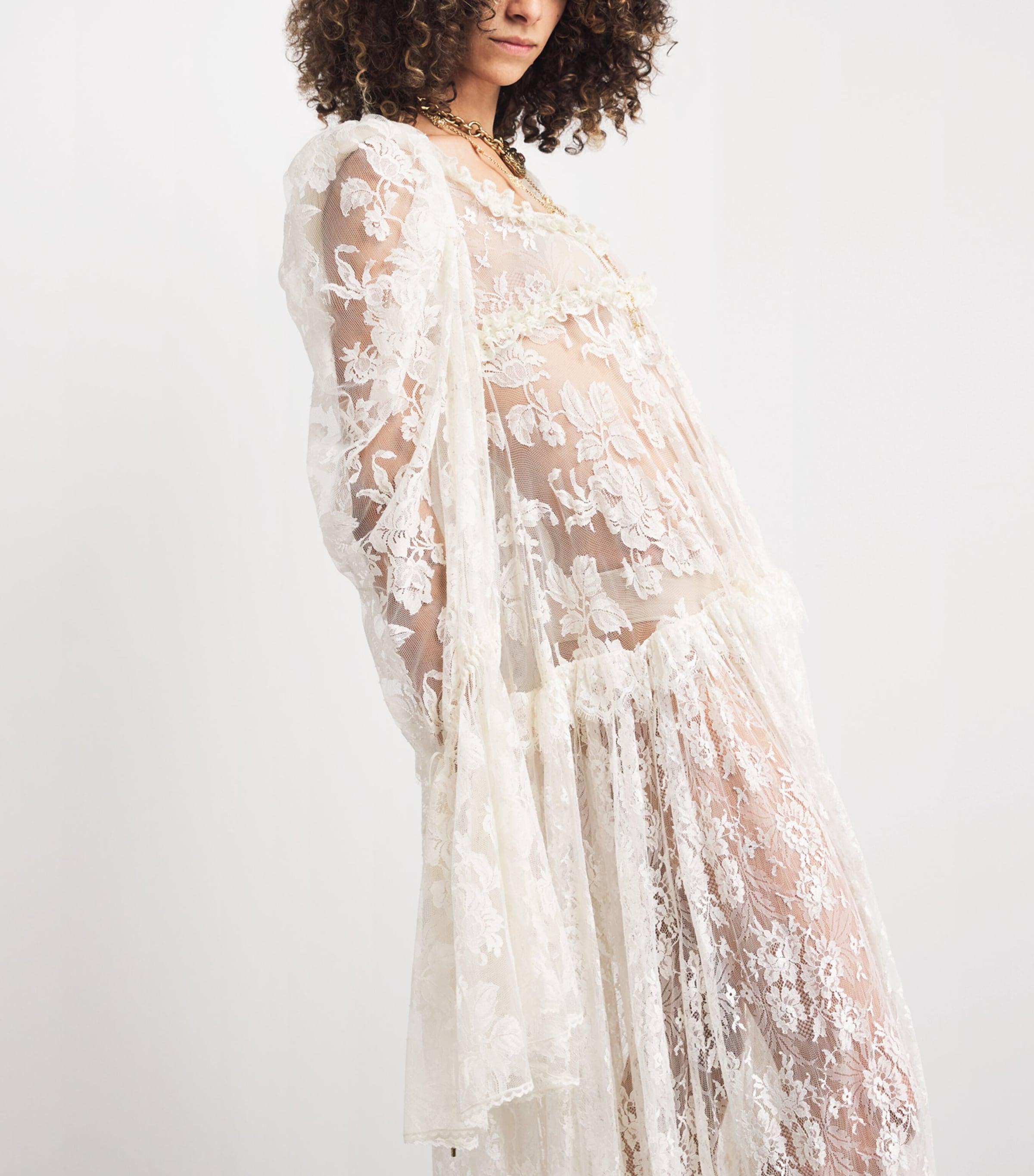 Chlo Lace Long-Sleeve Maxi Dress in White | Lyst Chlo Lace Long-Sleeve Maxi Dress in White | Lyst