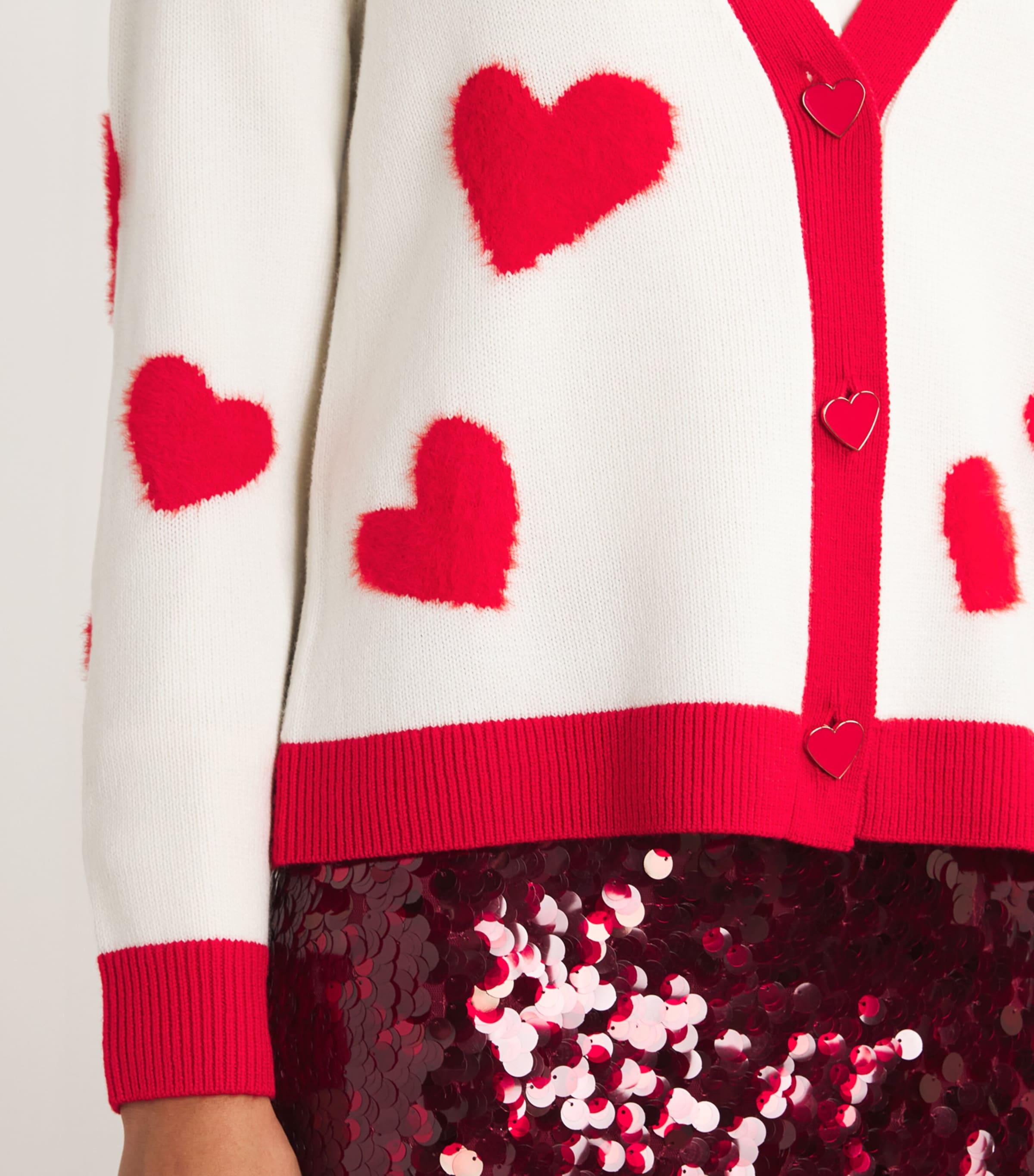 Alice Olivia Bradley Heart Cardigan in Pink Lyst