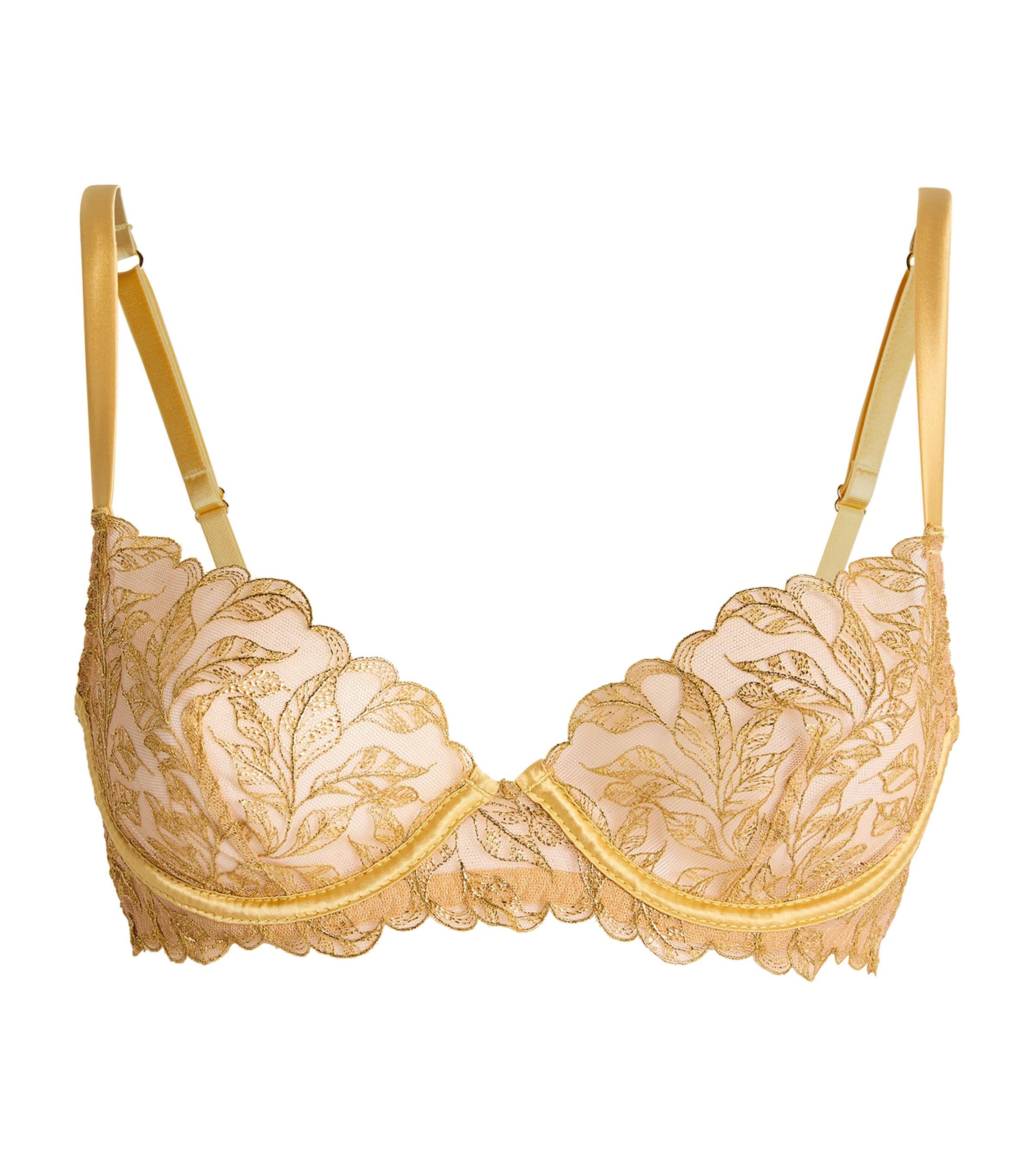 coco de mer ランジェリー　mool lingerie COCO DE MER Seraphine silk-blend satin and lace underwired