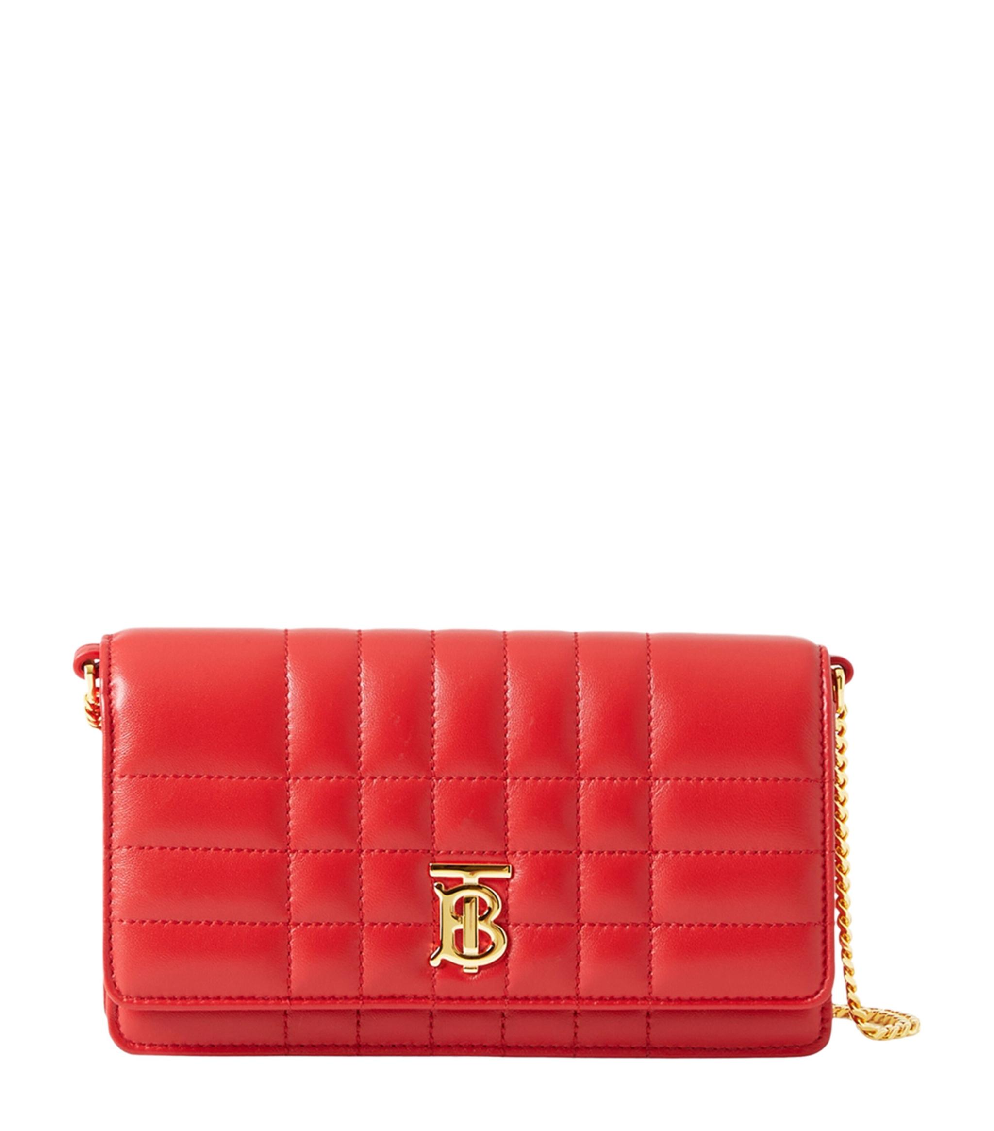 Burberry Quilted Leather Lola Crossbody Clutch Bag in Red Lyst