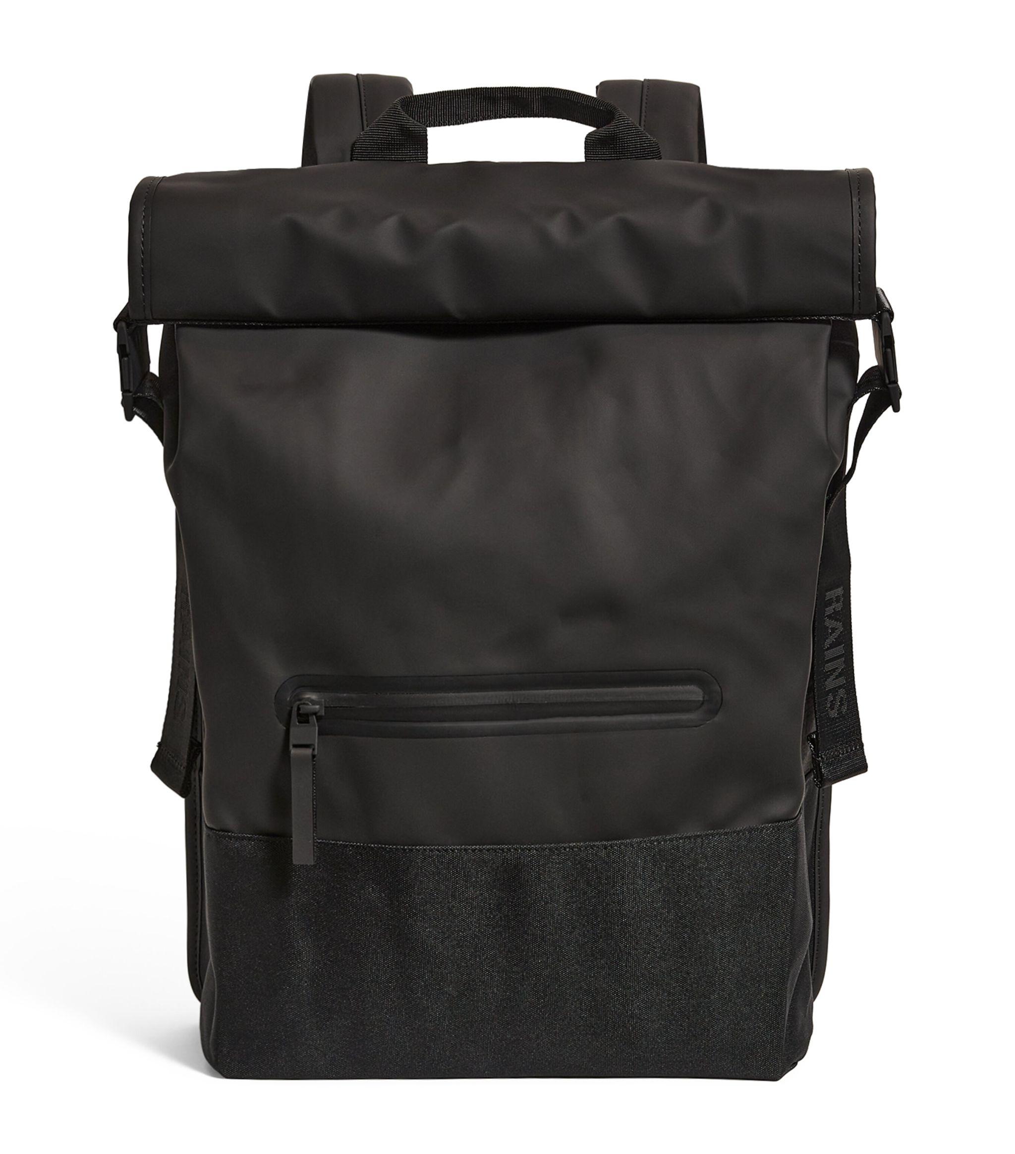 Rains Trail Rolltop Backpack in Black Lyst