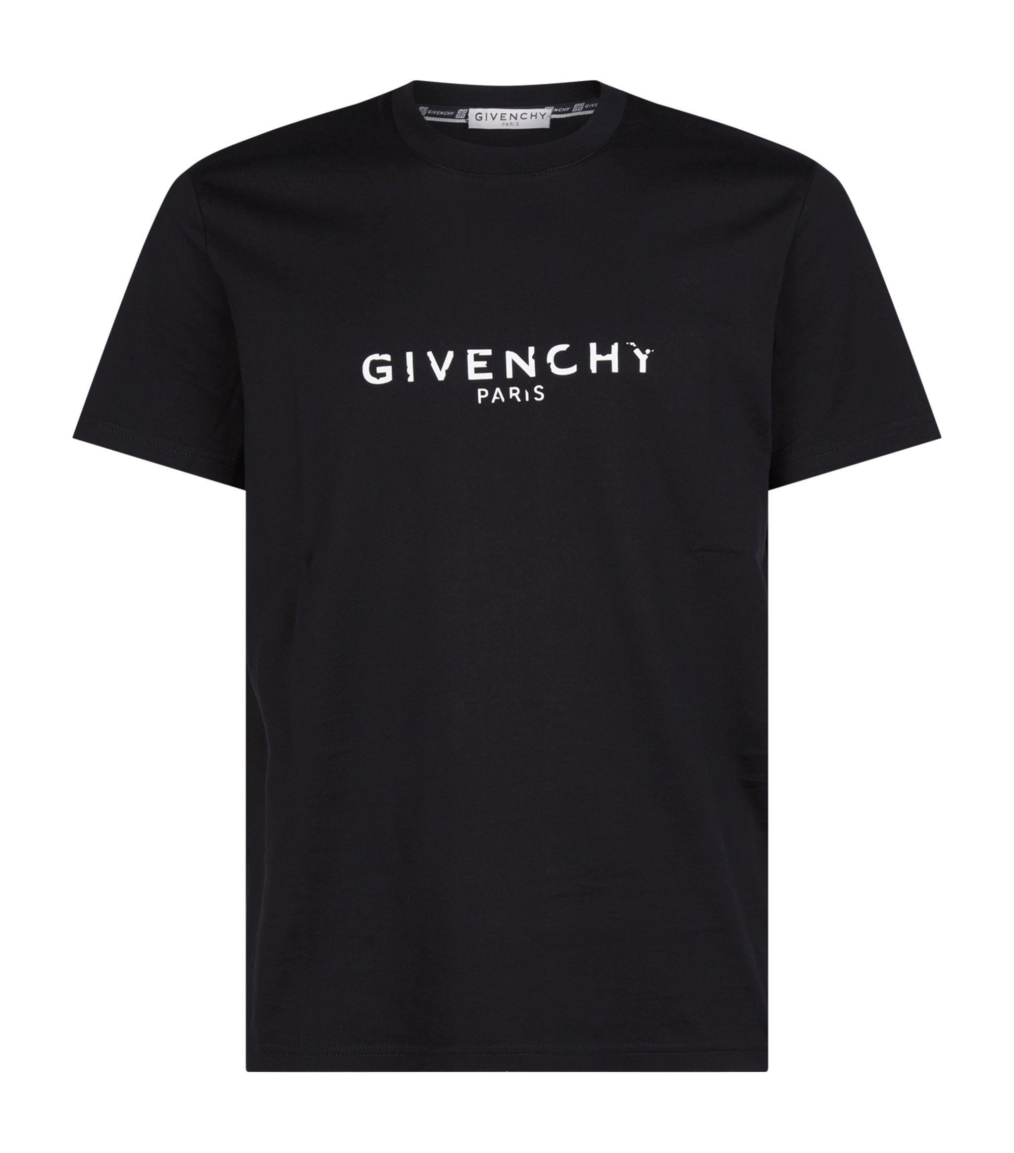 Givenchy Cotton Vintage Logo T-shirt in Black for Men - Lyst