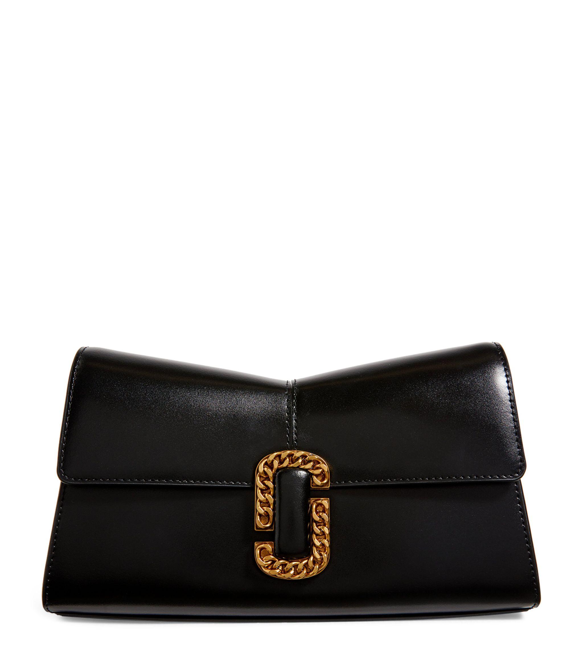 Marc Jacobs Leather Clutch - Black Clutches, Handbags - MAR177375