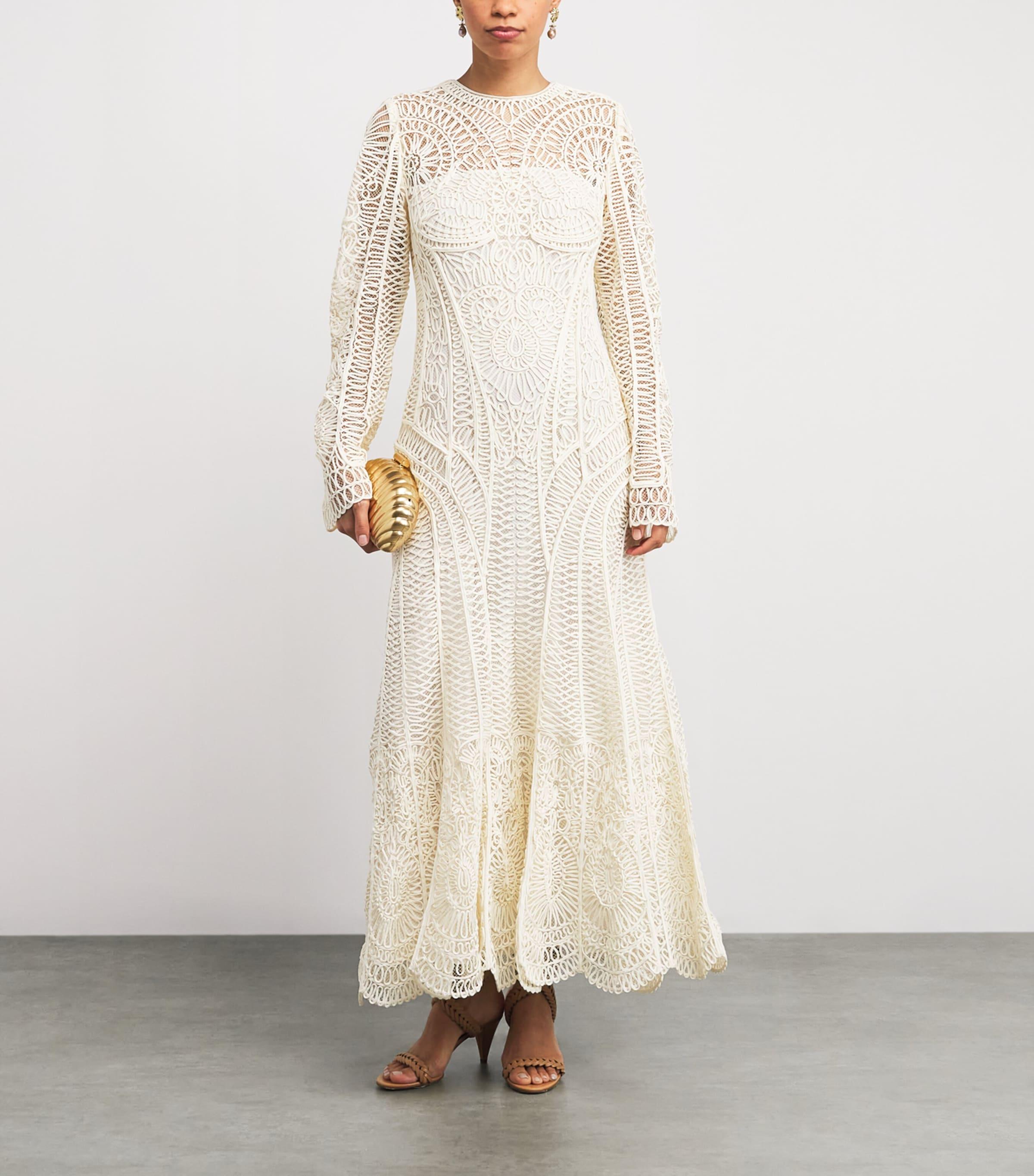 Jonathan Simkhai Guipure Lace Fiona Midi Dress in White | Lyst Jonathan Simkhai Guipure Lace Fiona Midi Dress in White | Lyst