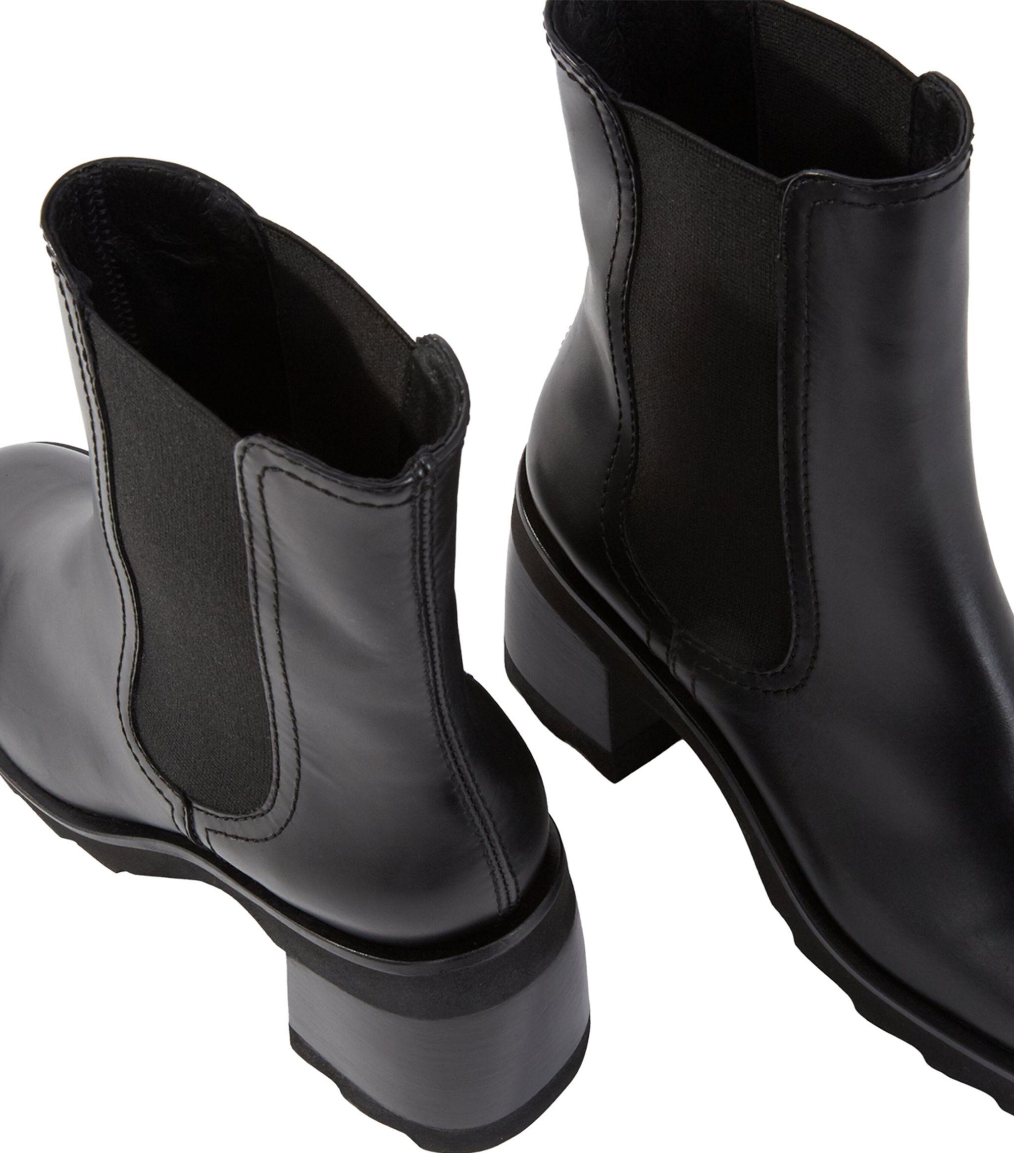 The Kooples Leather Heeled Chelsea Boots 80 in Black | Lyst