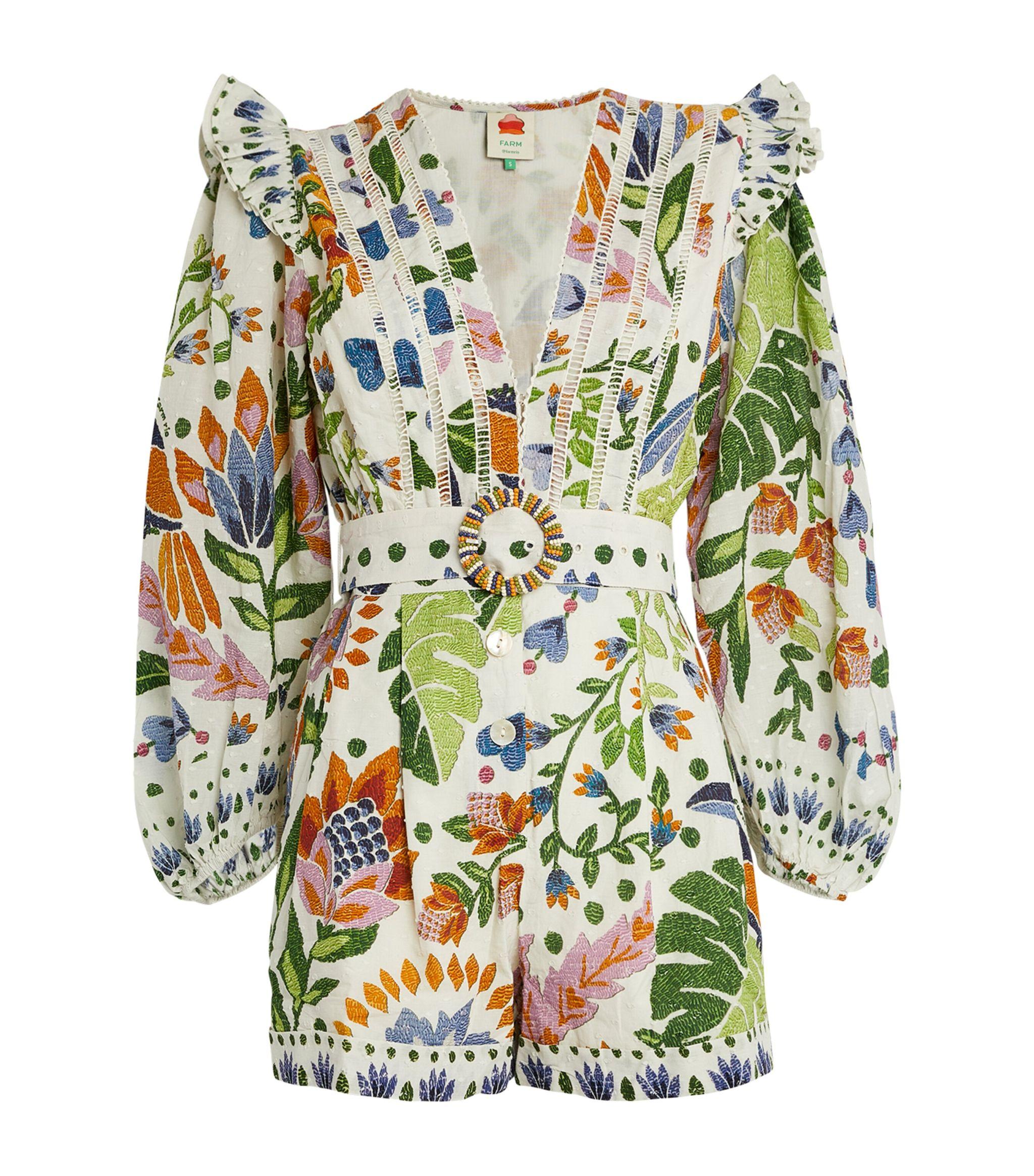 FARM Rio Summer Garden Jumpsuit in Green Lyst UK