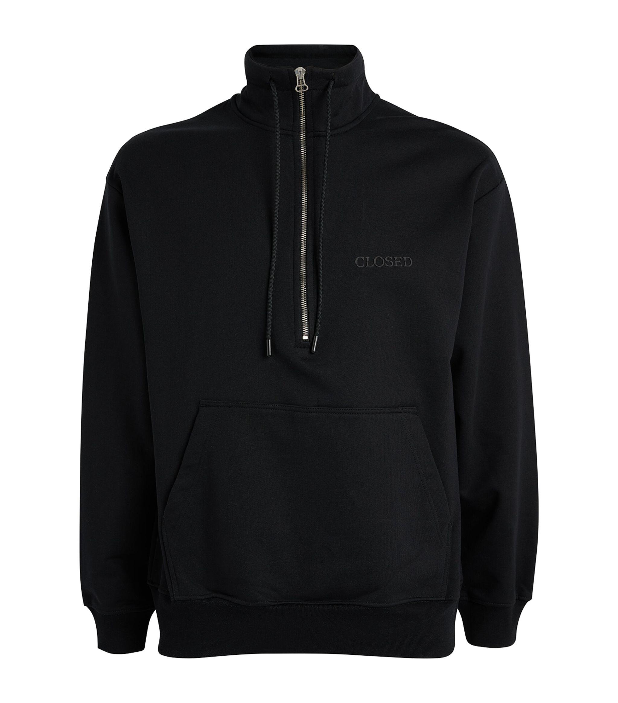 Closed Organic Cotton Zip-up Sweatshirt in Black for Men | Lyst