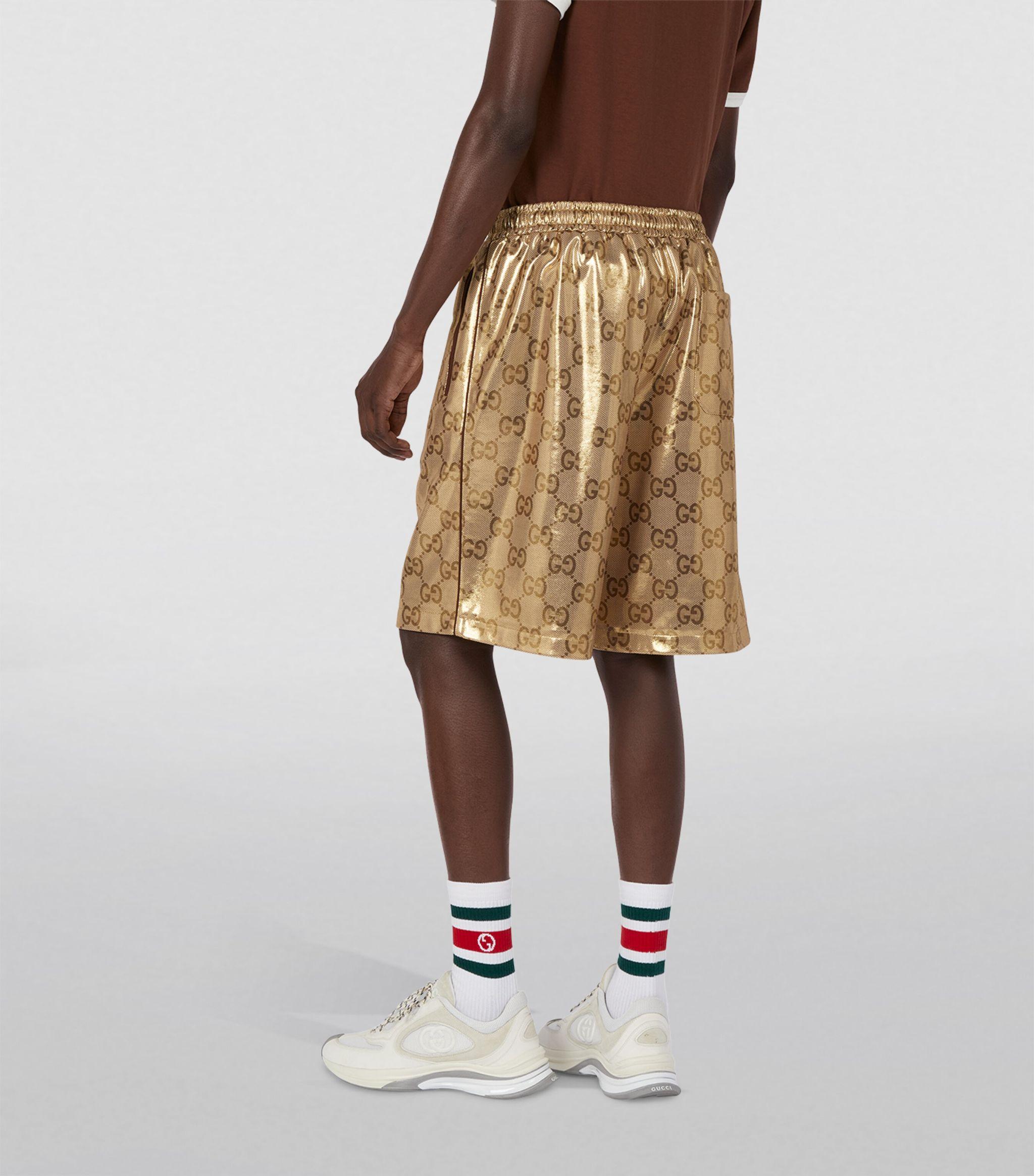 Gucci GG Supreme Basketball Shorts in Natural for Men | Lyst Canada