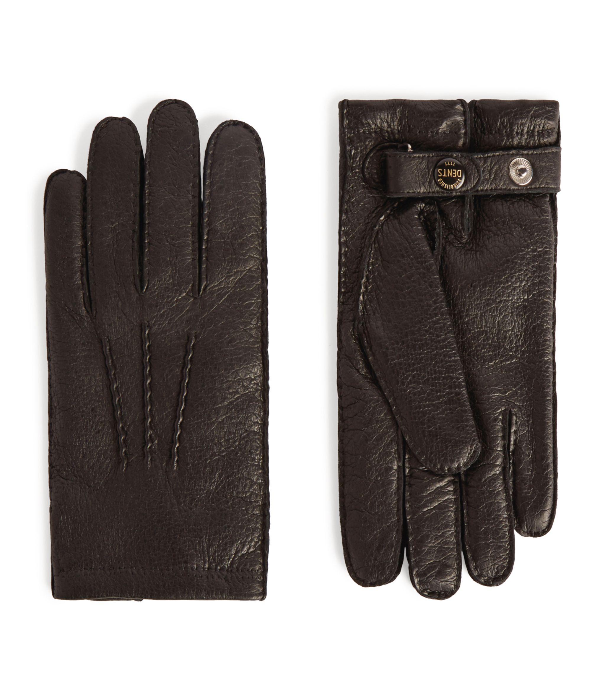 Dents Cashmerelined Leather Gloves in Black for Men Lyst