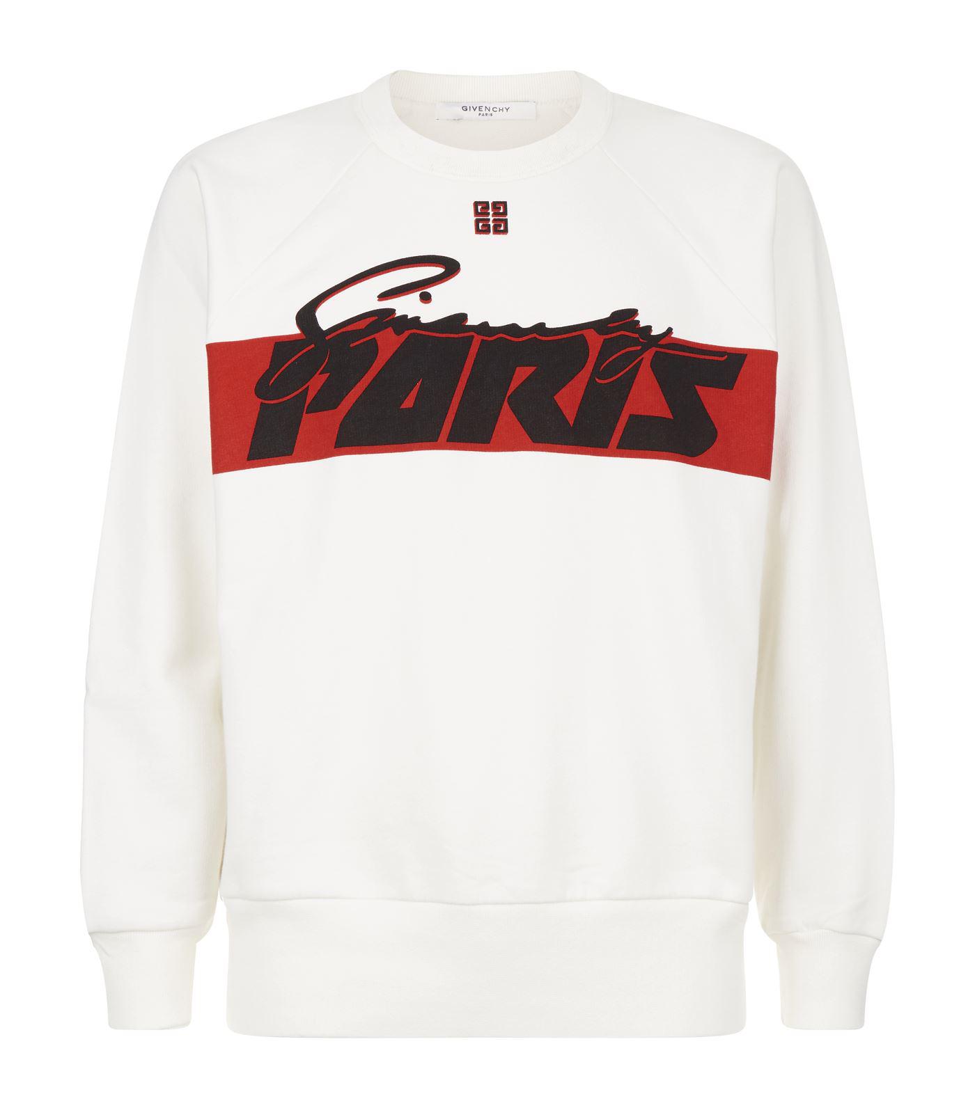 Givenchy Cotton Paris Print Sweatshirt in Beige (Natural) for Men - Lyst