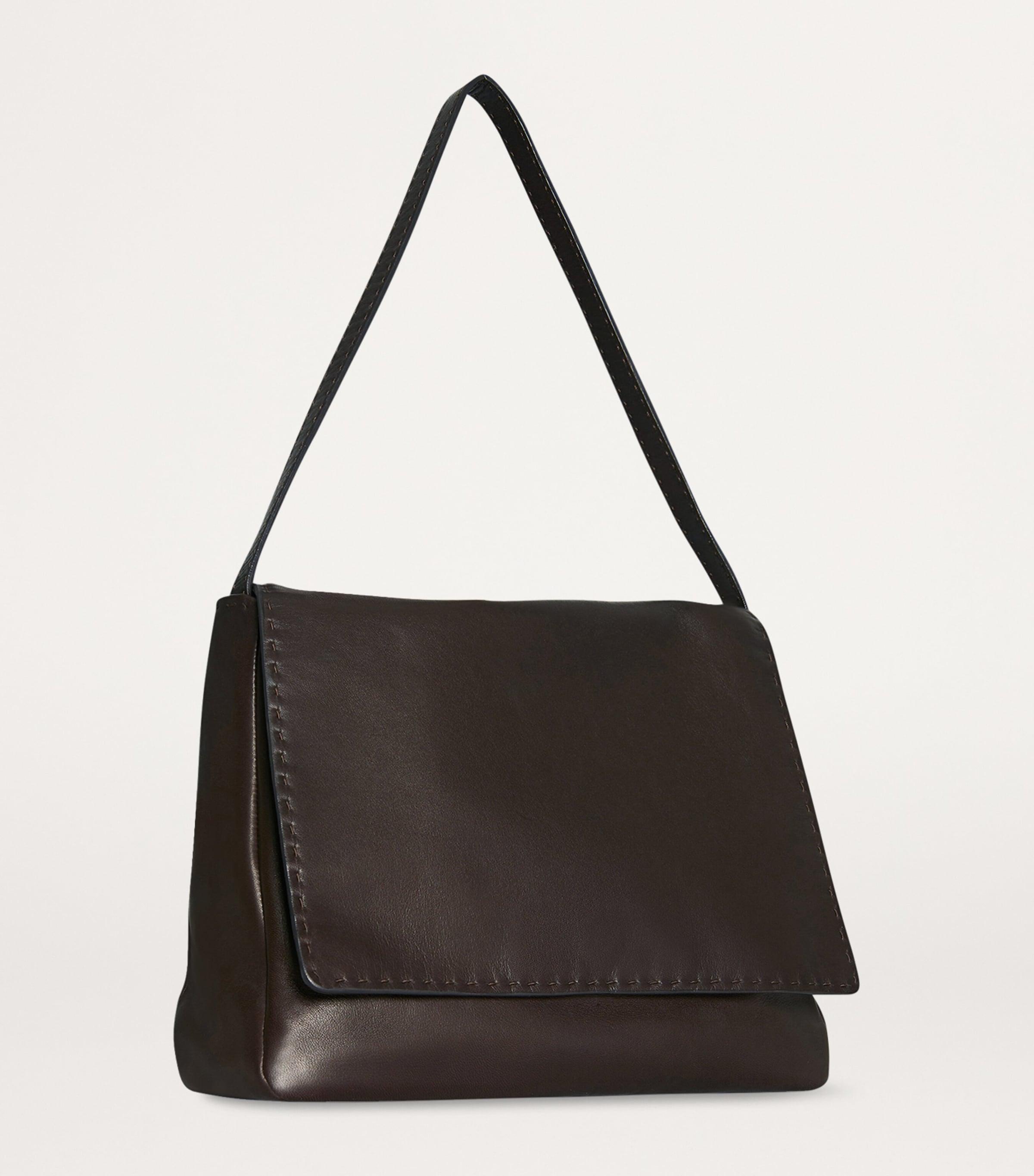 【THE ROW 】ザロウ Nuance Shoulder Bag in Leather バッグ Nuance Hobo Bag Black in Leather – The Row