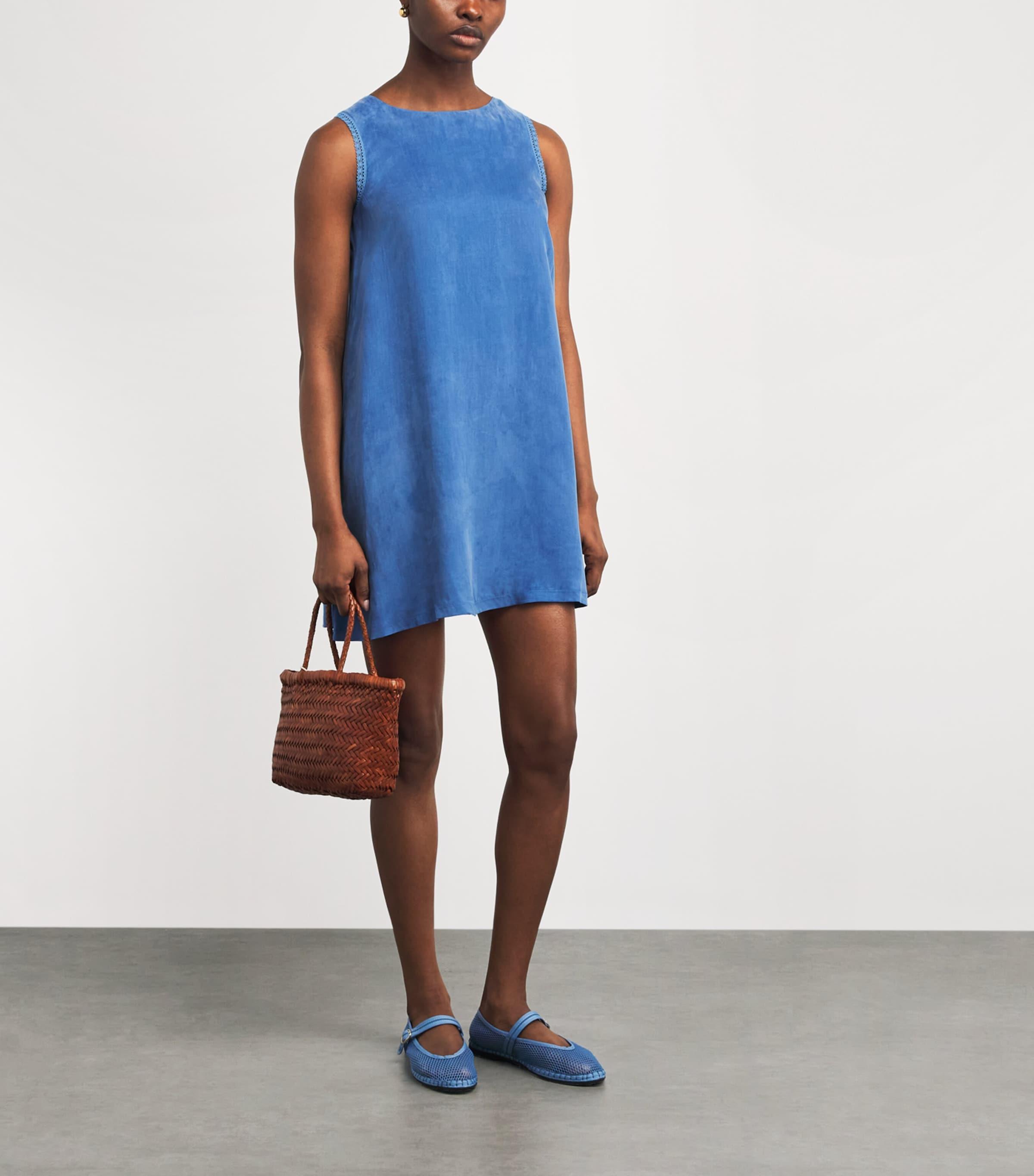 claude pierlot shift dress with leather detailing Claudie Pierlot little black shift dress with