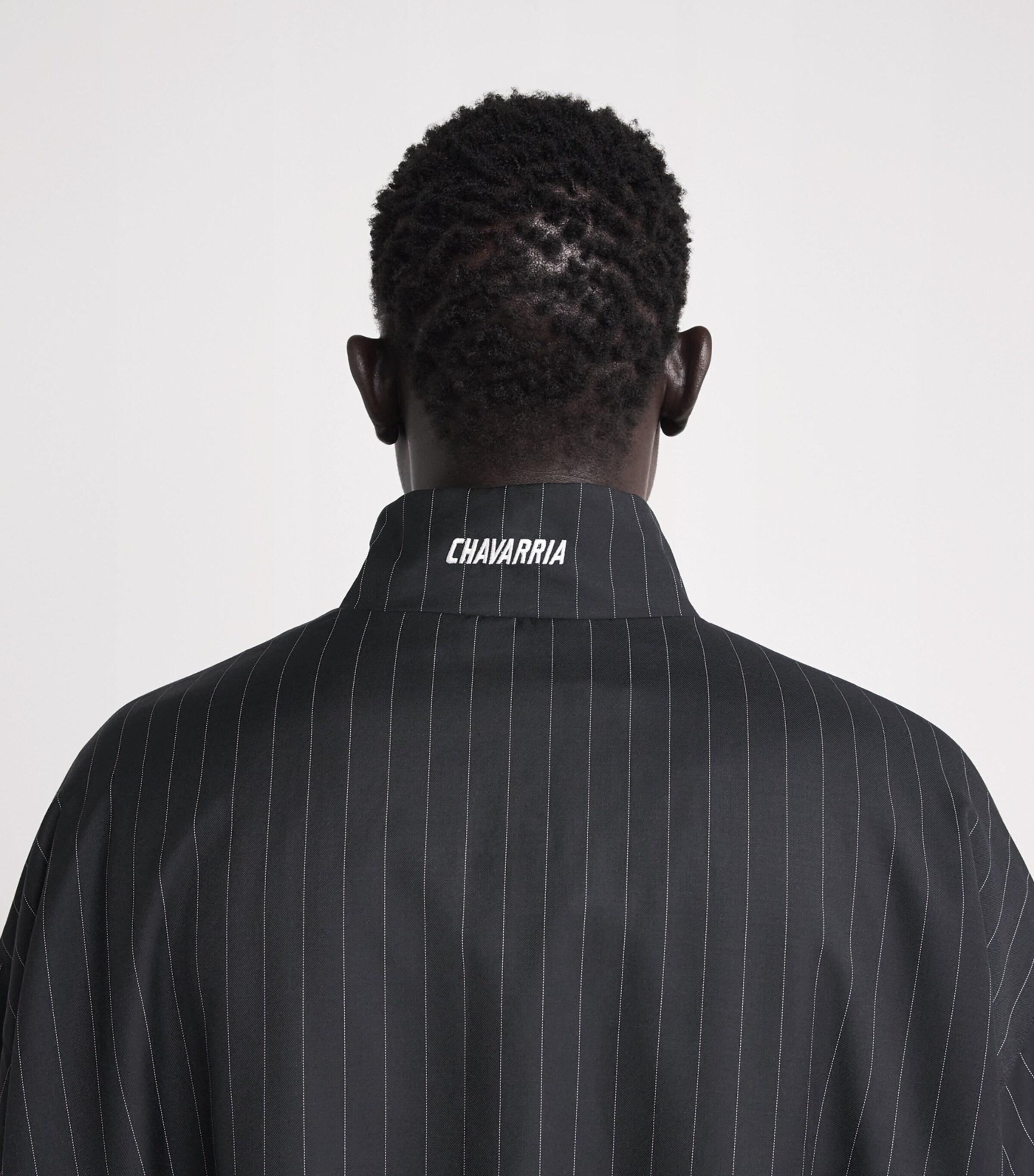 Willy Chavarria X Adidas Originals Pinstripe Track Jacket in Black 