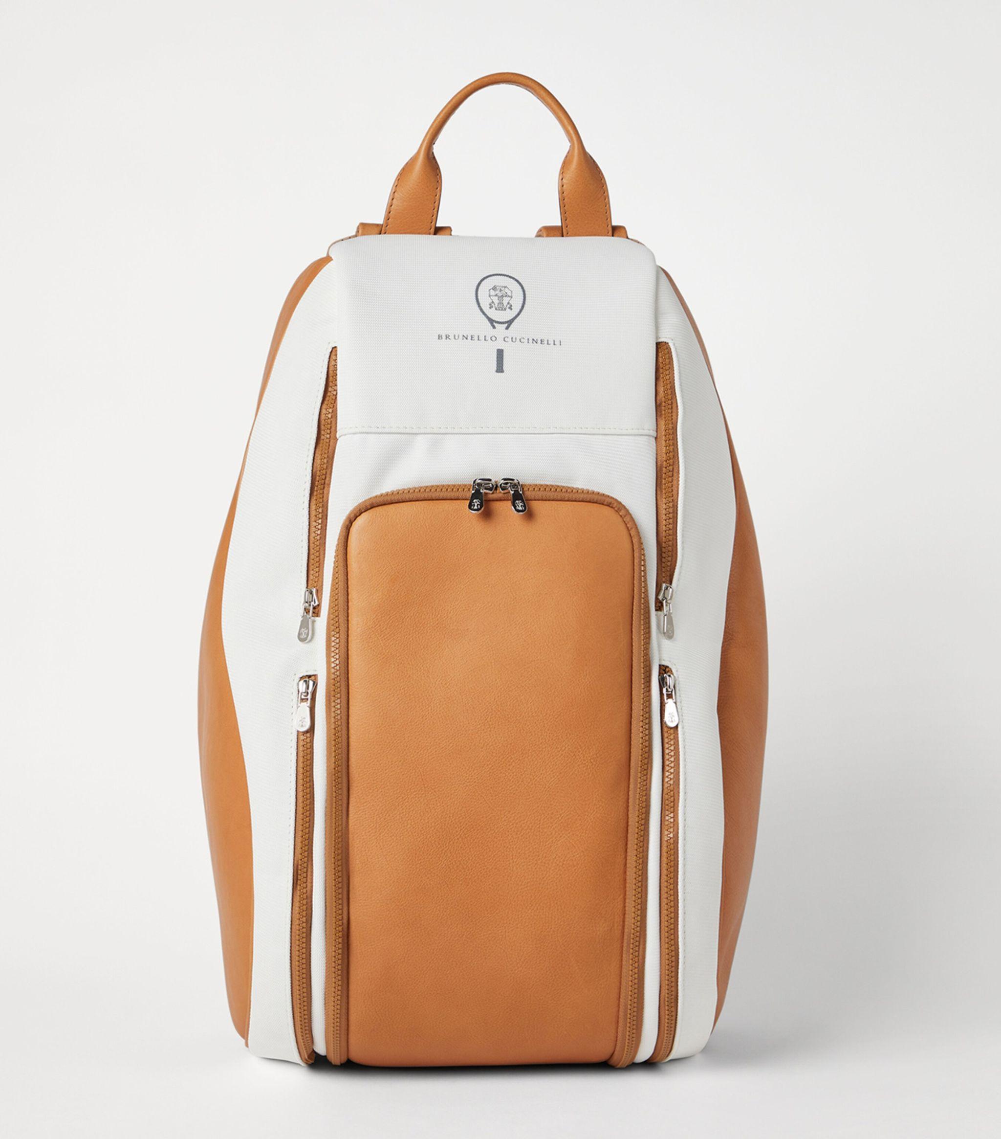 Brunello Cucinelli Nylon Leather Tennis Backpack in Natural for Men Lyst