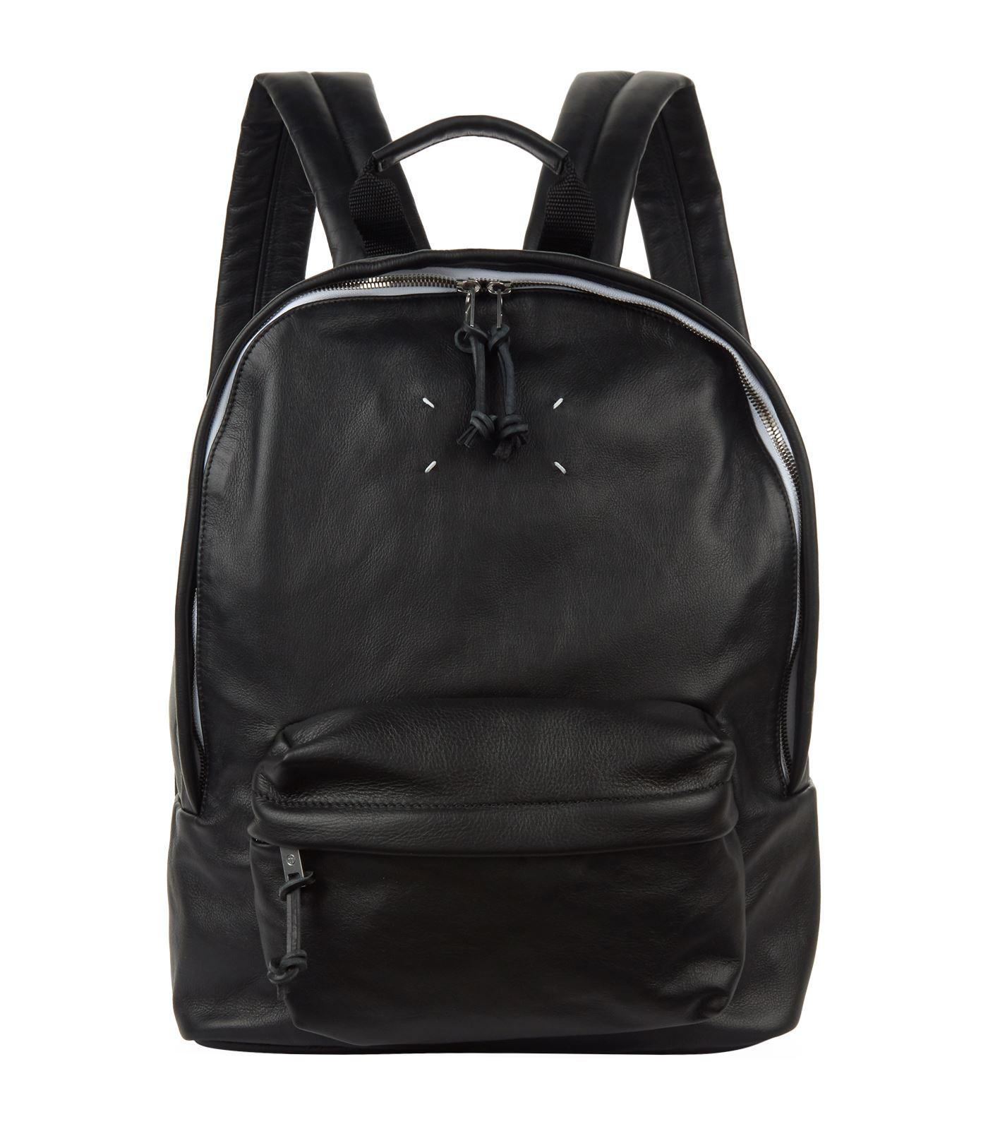 Maison Margiela Leather Four Stitch Backpack in Black for Men - Lyst
