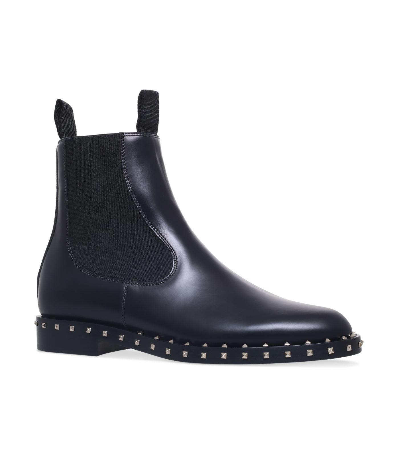 valentino rockstud chelsea boots