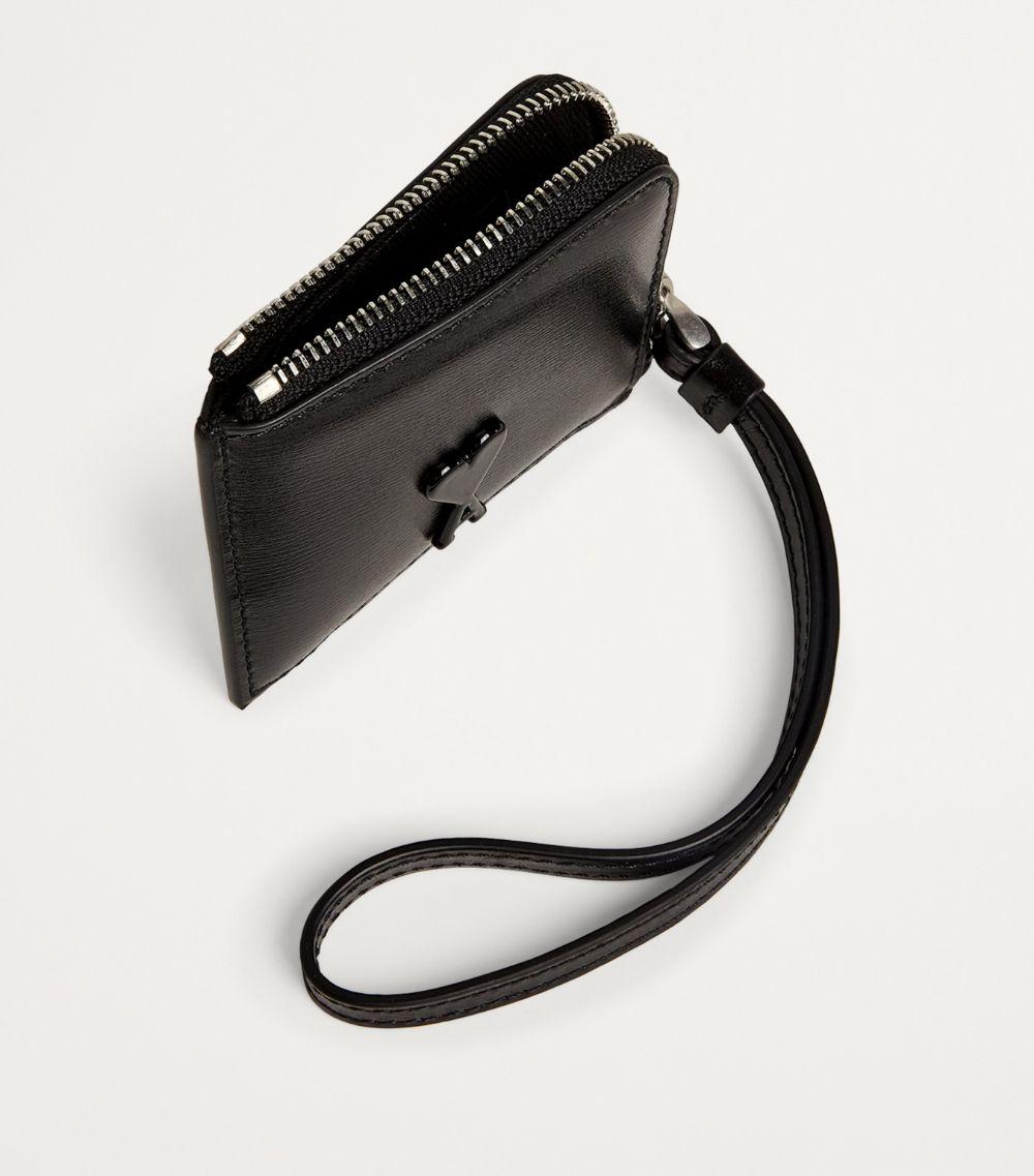 【AMI】 de Coeur Strap Card Holder Black Porte-Cartes Bandouliere Paris Paris Noir/Laiton Vibre | AMI