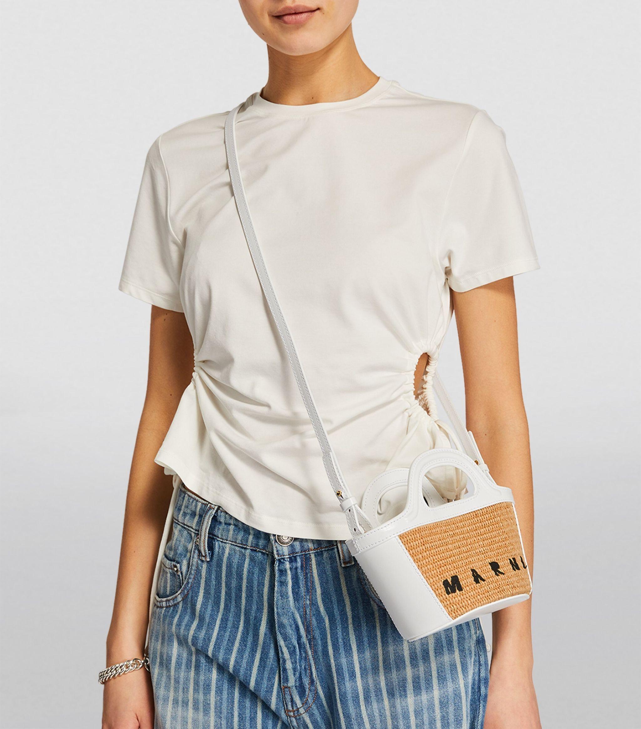 Marni Micro Tropicalia Top-handle Bag in White