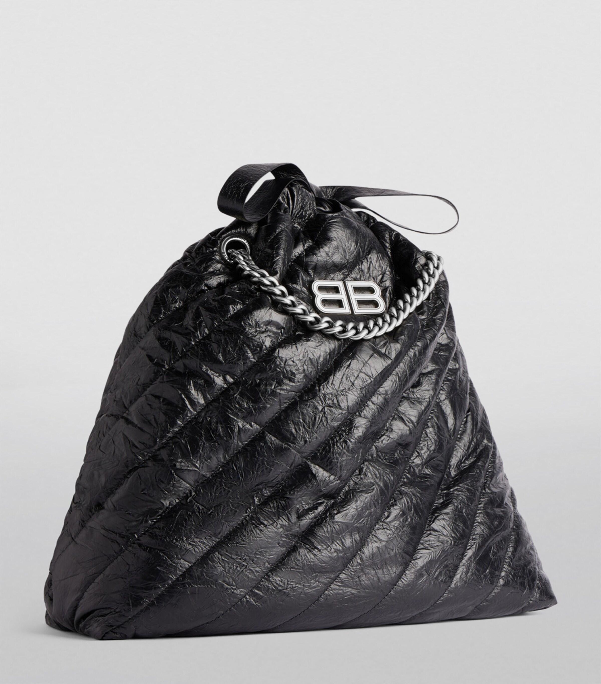 Balenciaga Medium Crush Tote Bag in Black | Lyst