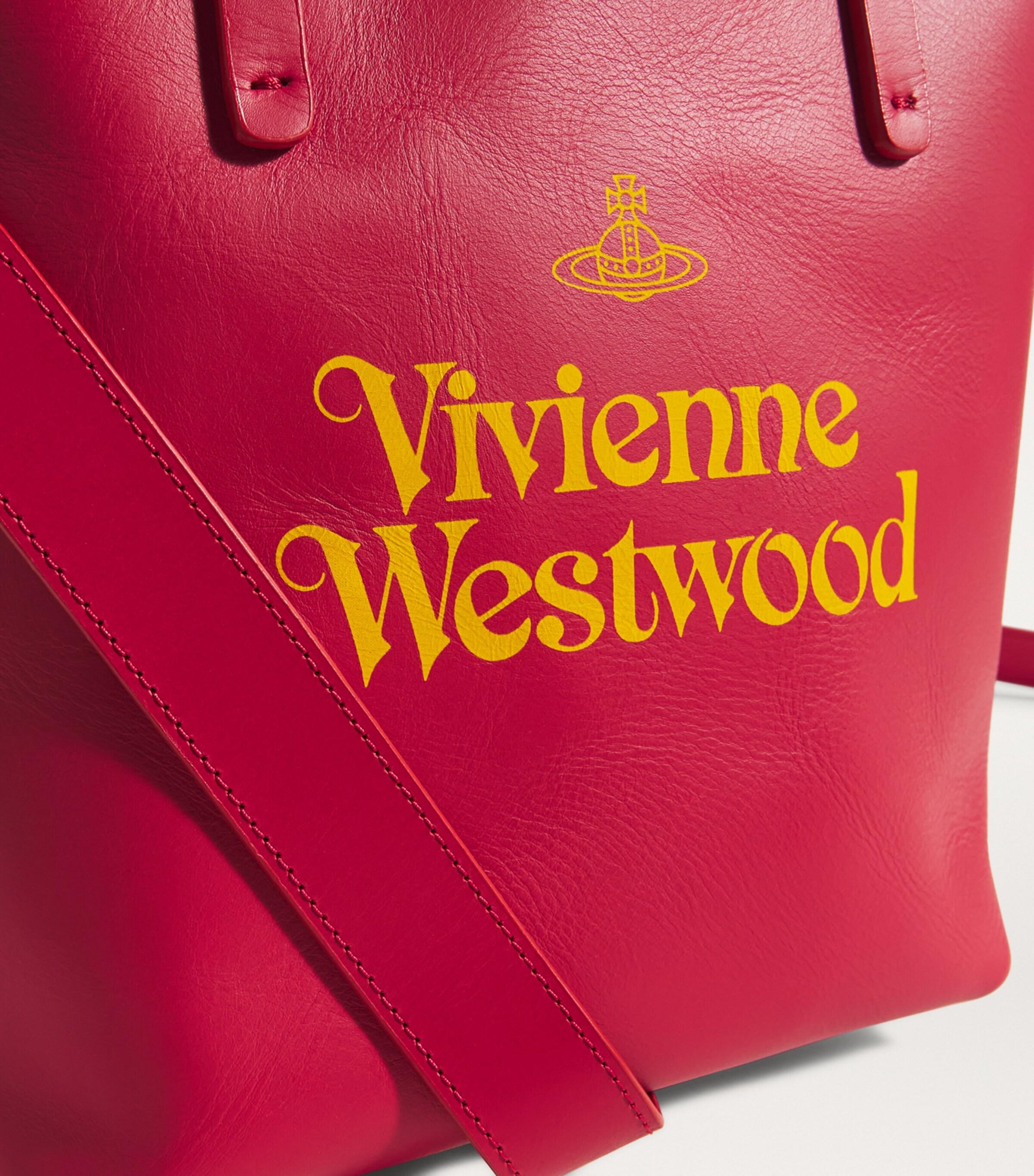 Vivienne Westwood Small Leather Studio Shopper Bag in Red for Men
