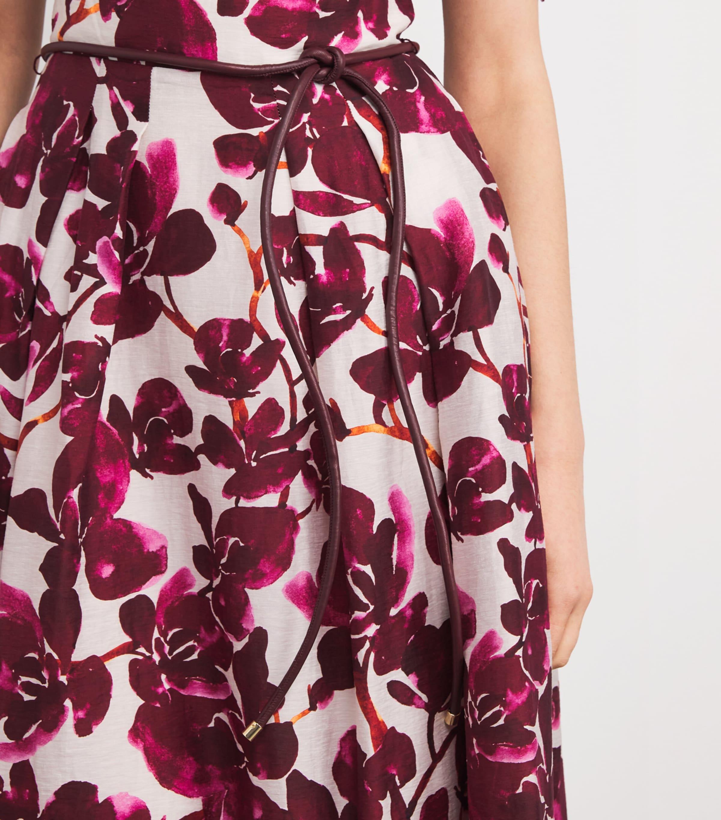 Rebecca Vallance Floral Nerissa Midi Dress in Purple | Lyst