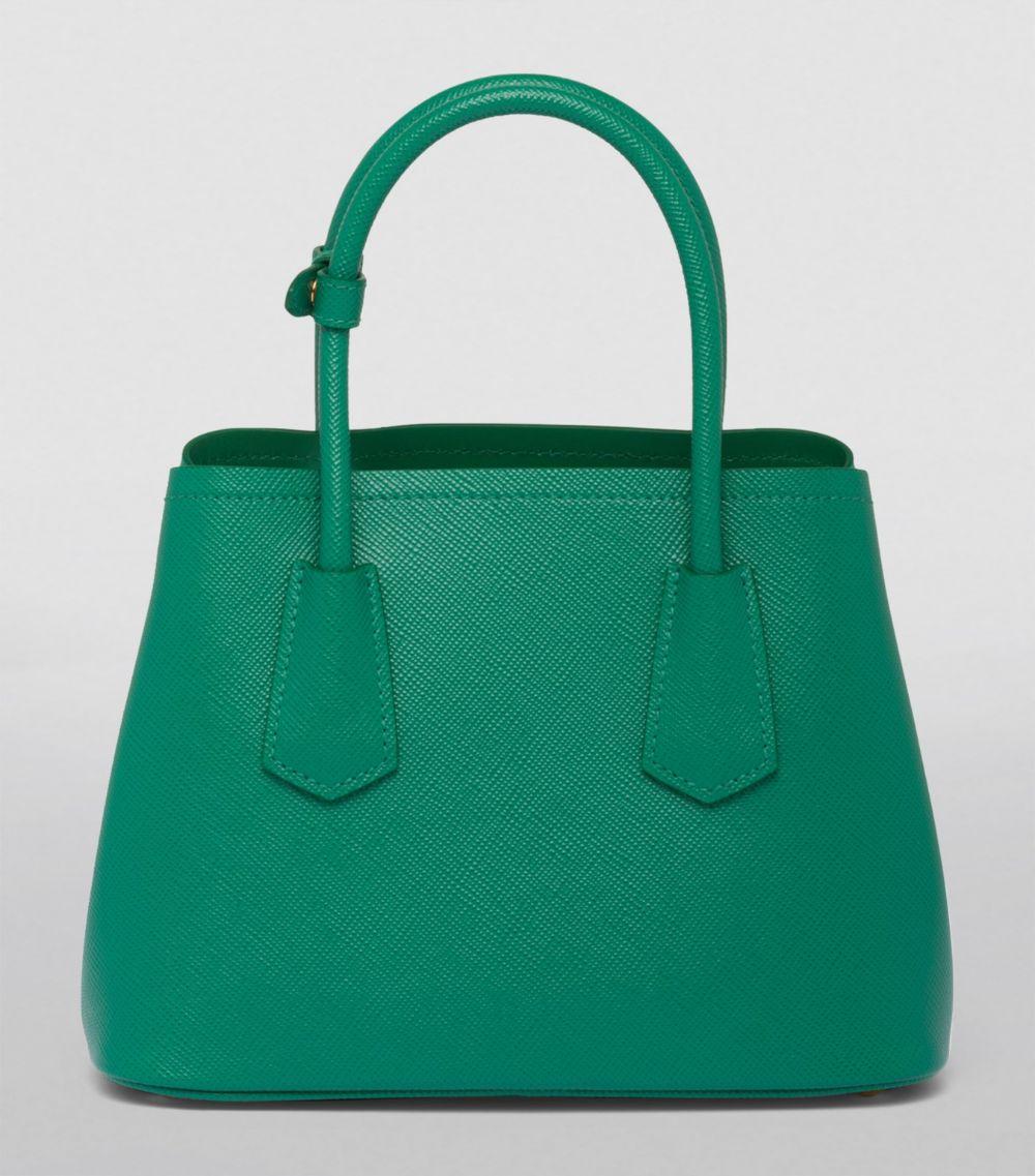 Prada saffiano cuir small double bag hotsell