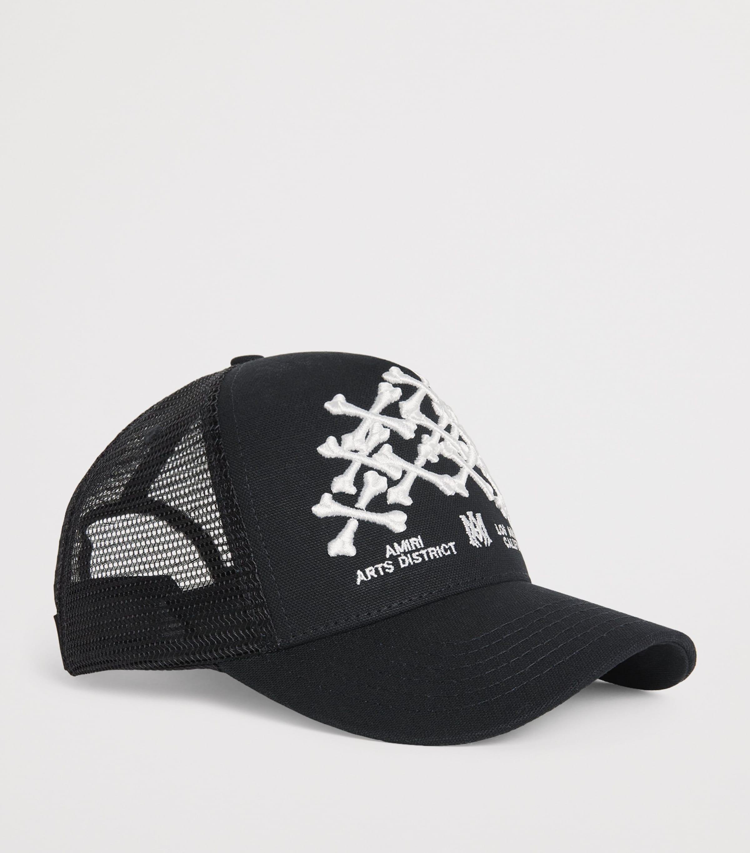 Amiri Stacked Bones Trucker Hat in Black for Men | Lyst