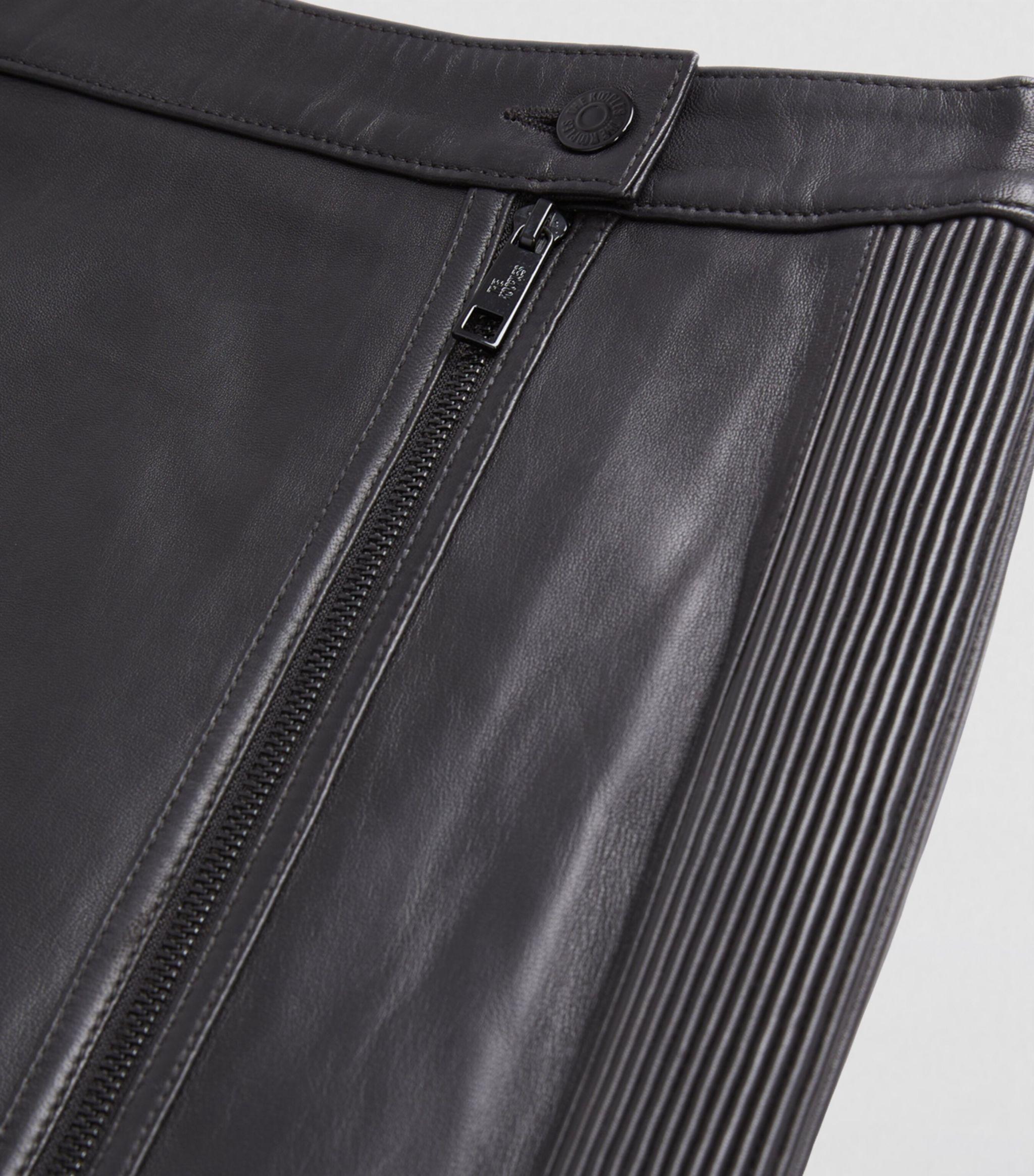 snakeskin-effect Leather Jacket - The Kooples