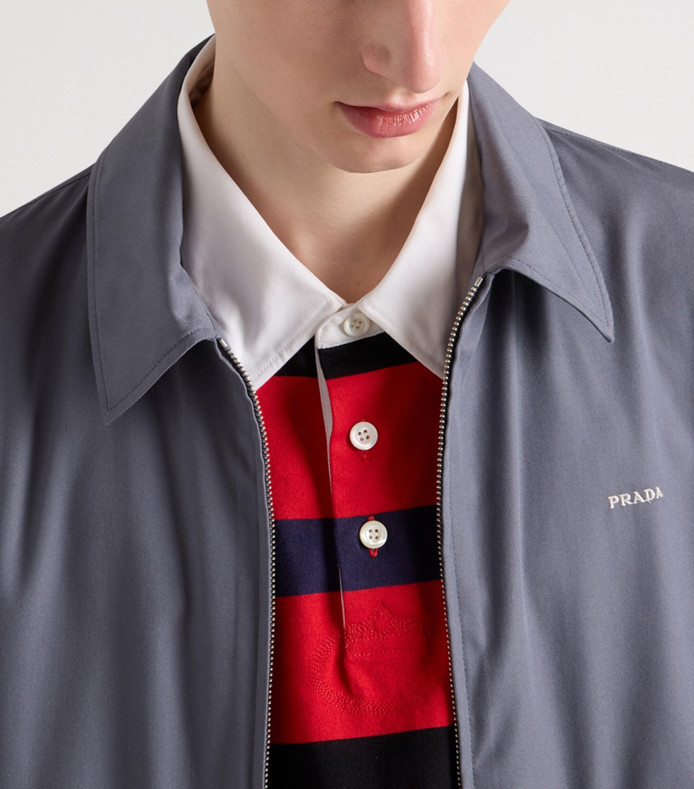 ジャケット・アウター PRADA archive Cotton Zip Up Blouson Grey Prada Technical Cotton Zip-Up Blouson Jacket in Grey for Men
