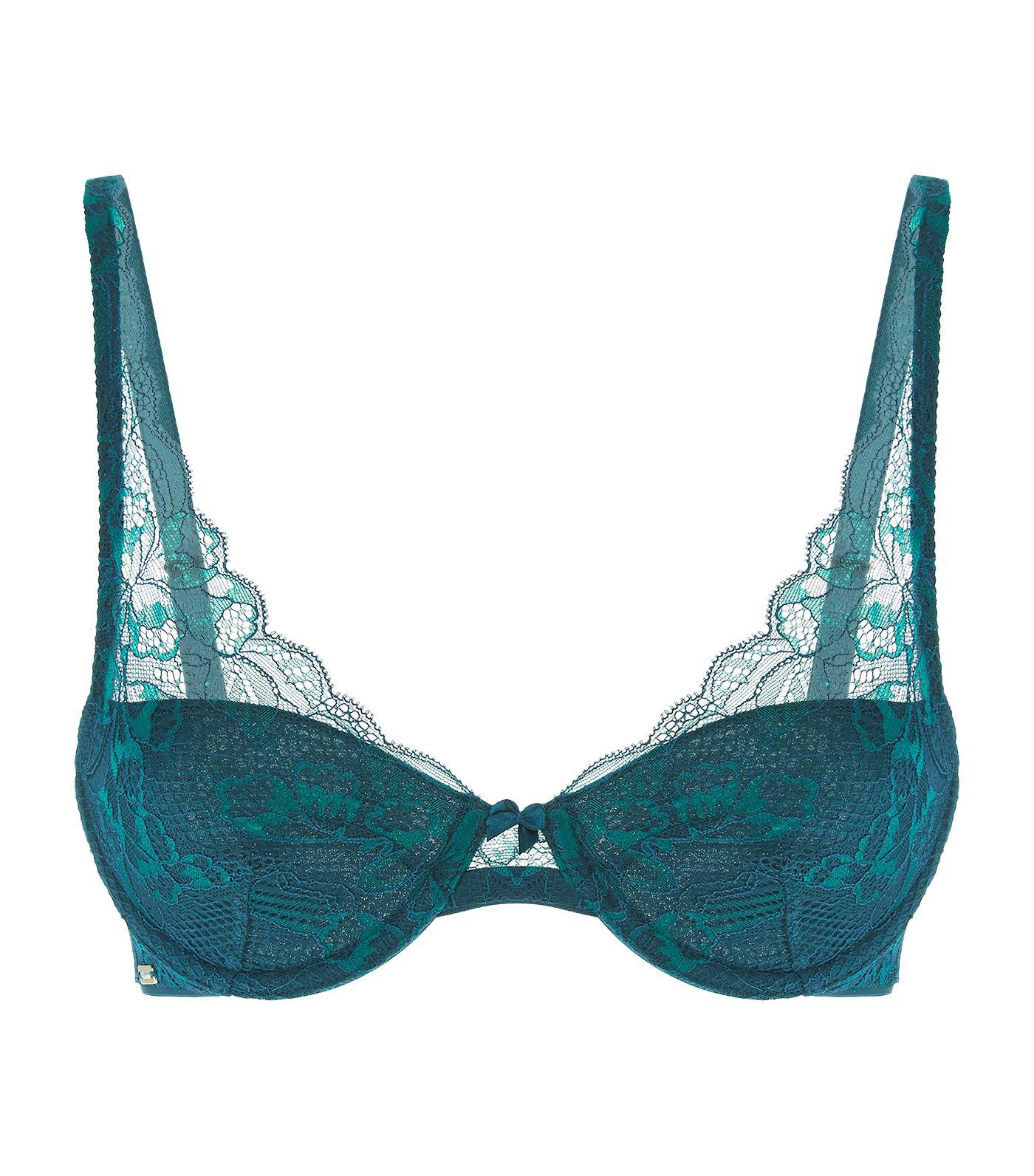 Chantelle Lace Sexy Plunge Bra in Green - Lyst