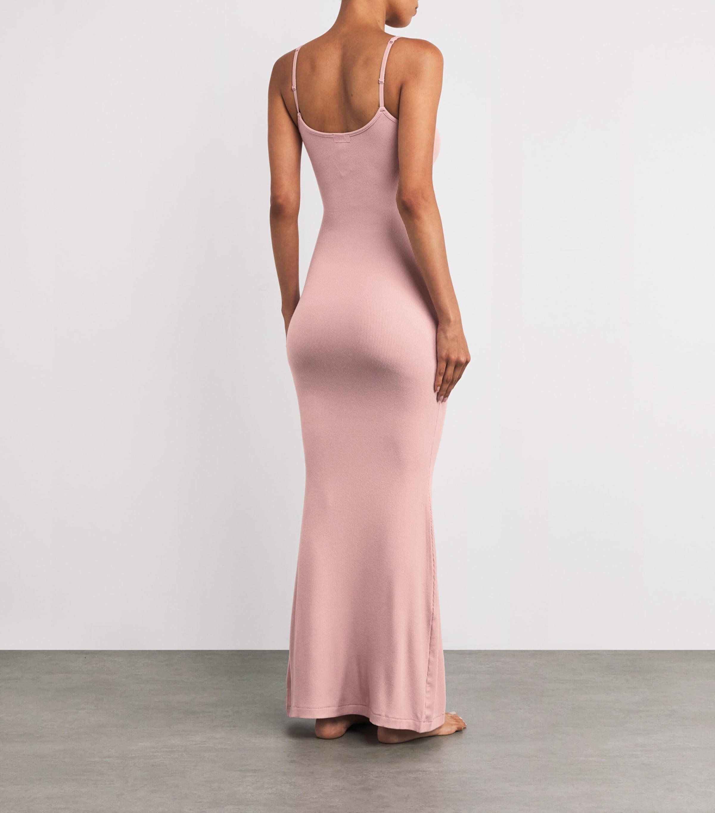 Skims Soft Lounge Long Slip Dress in Pink | Lyst