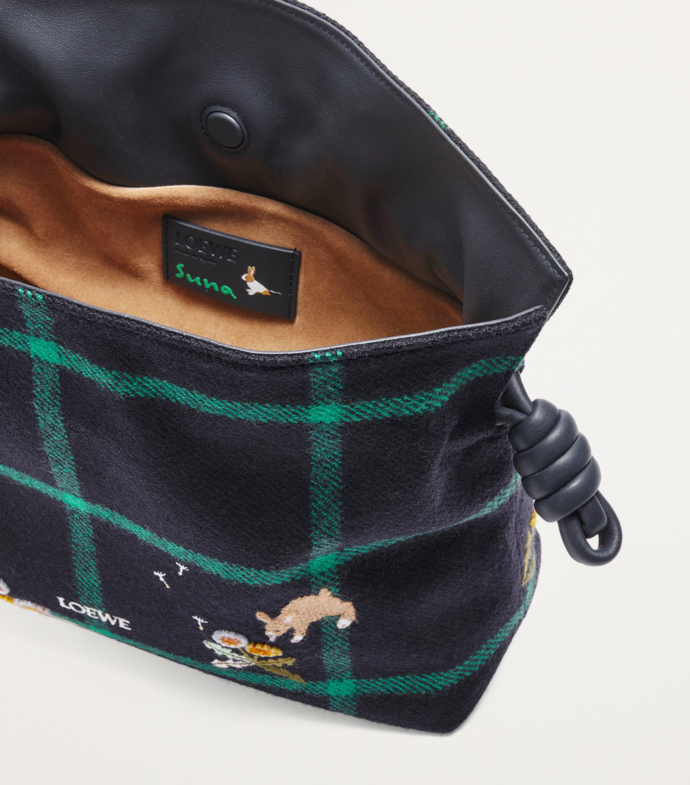 Loewe X Suna Fujita Medium Wool Flamenco Clutch Bag in Blue
