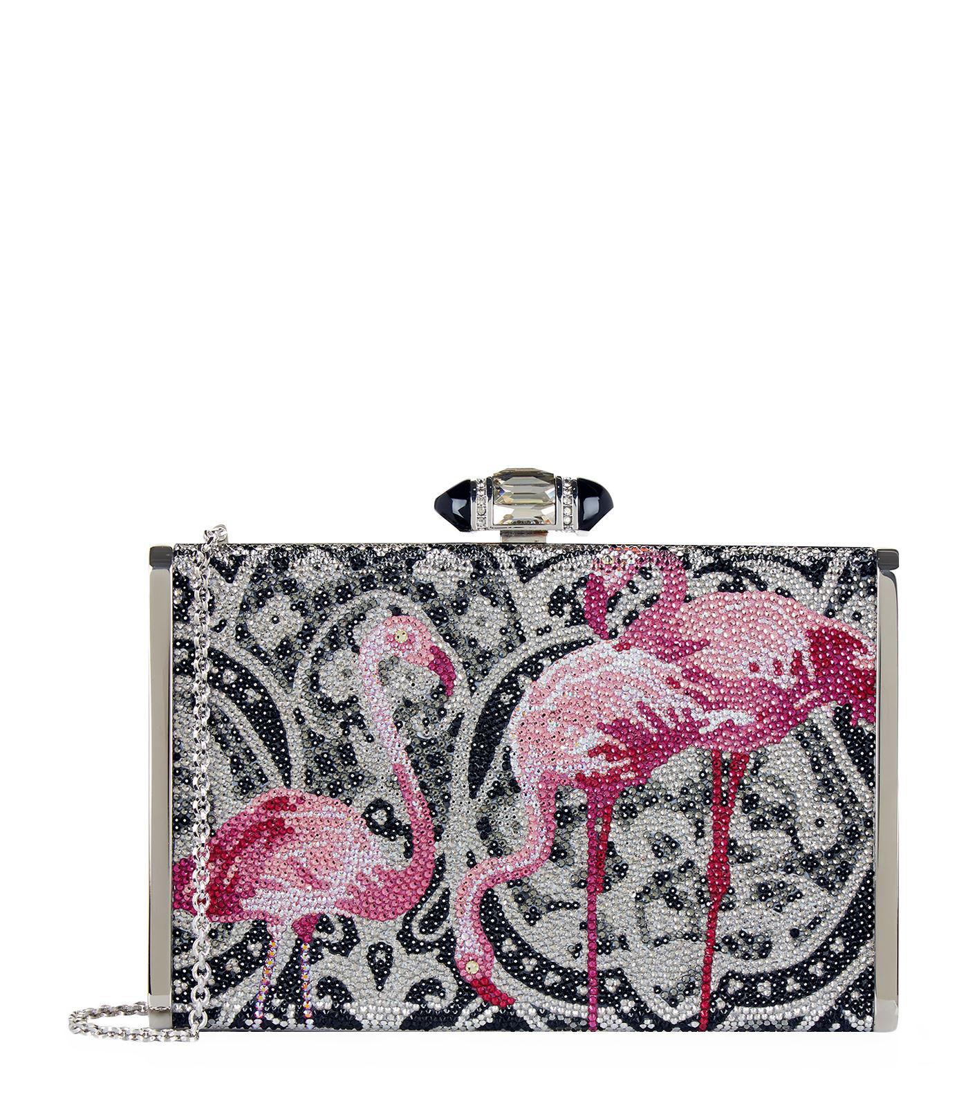 flamingo clutch bag