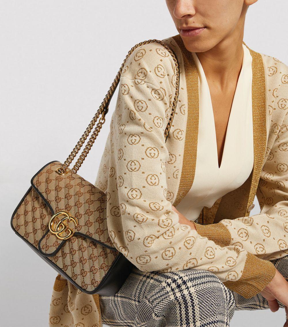 Gucci Marmont Mini GG Canvas & Leather Shoulder Bag