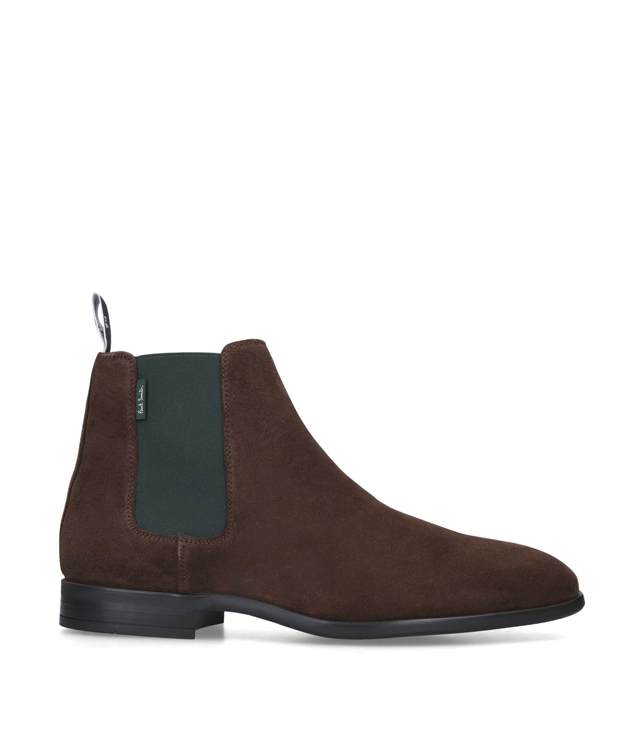 Paul Smith Suede Gerald Chelsea Boots in Brown for Men - Lyst