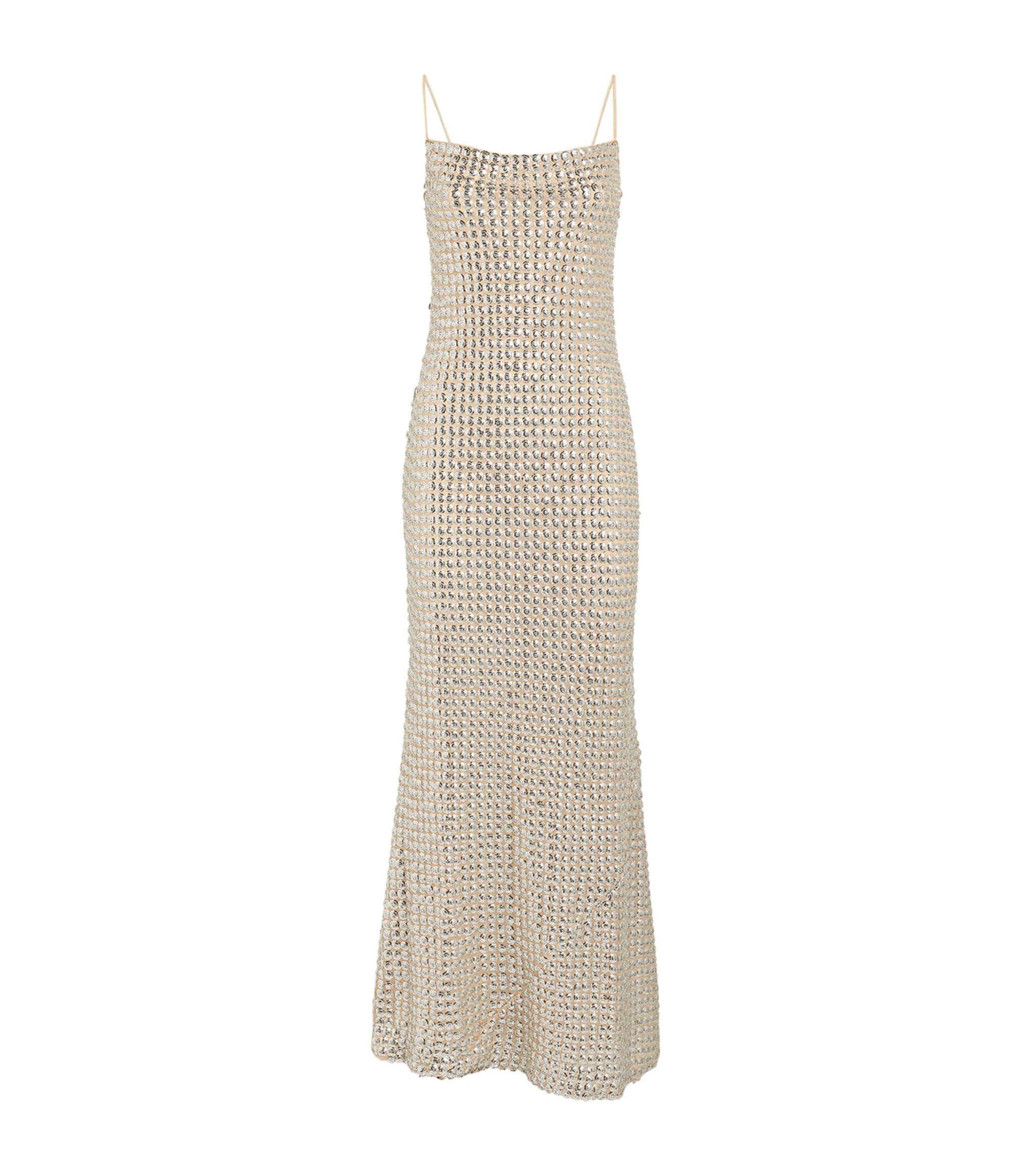 RHODE Embellished Jemima Maxi Dress in Natural | Lyst
