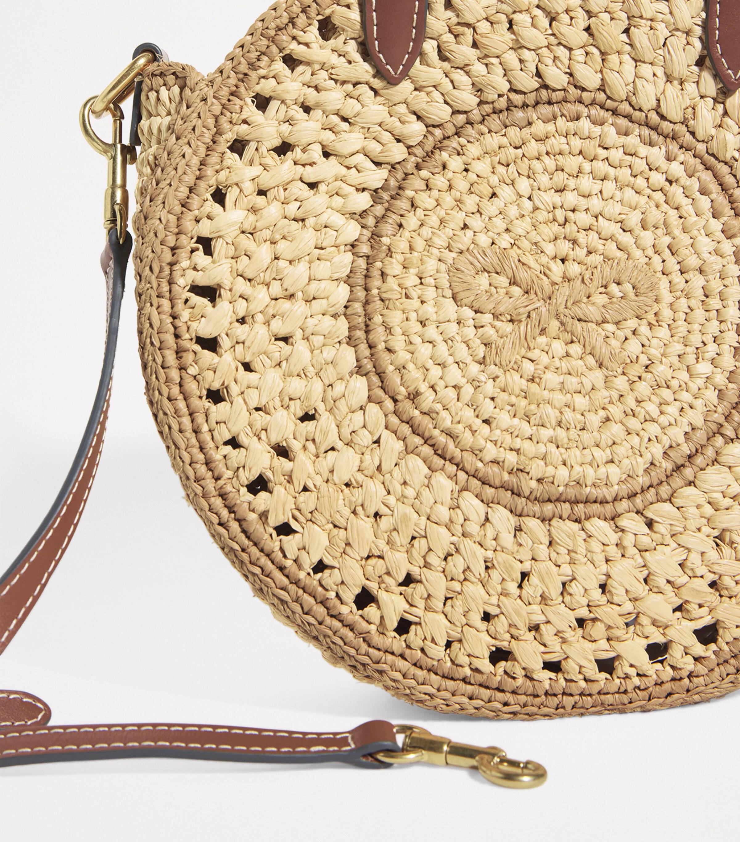 Anya Hindmarch Small Raffia Round Bow Tote Bag in Metallic Lyst