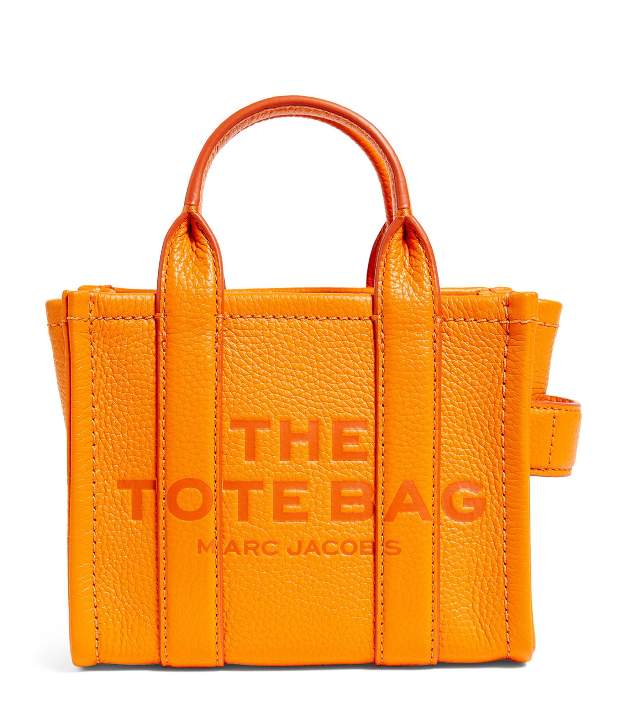Marc Jacobs The Micro Leather The Tote Bag in Orange | Lyst Canada