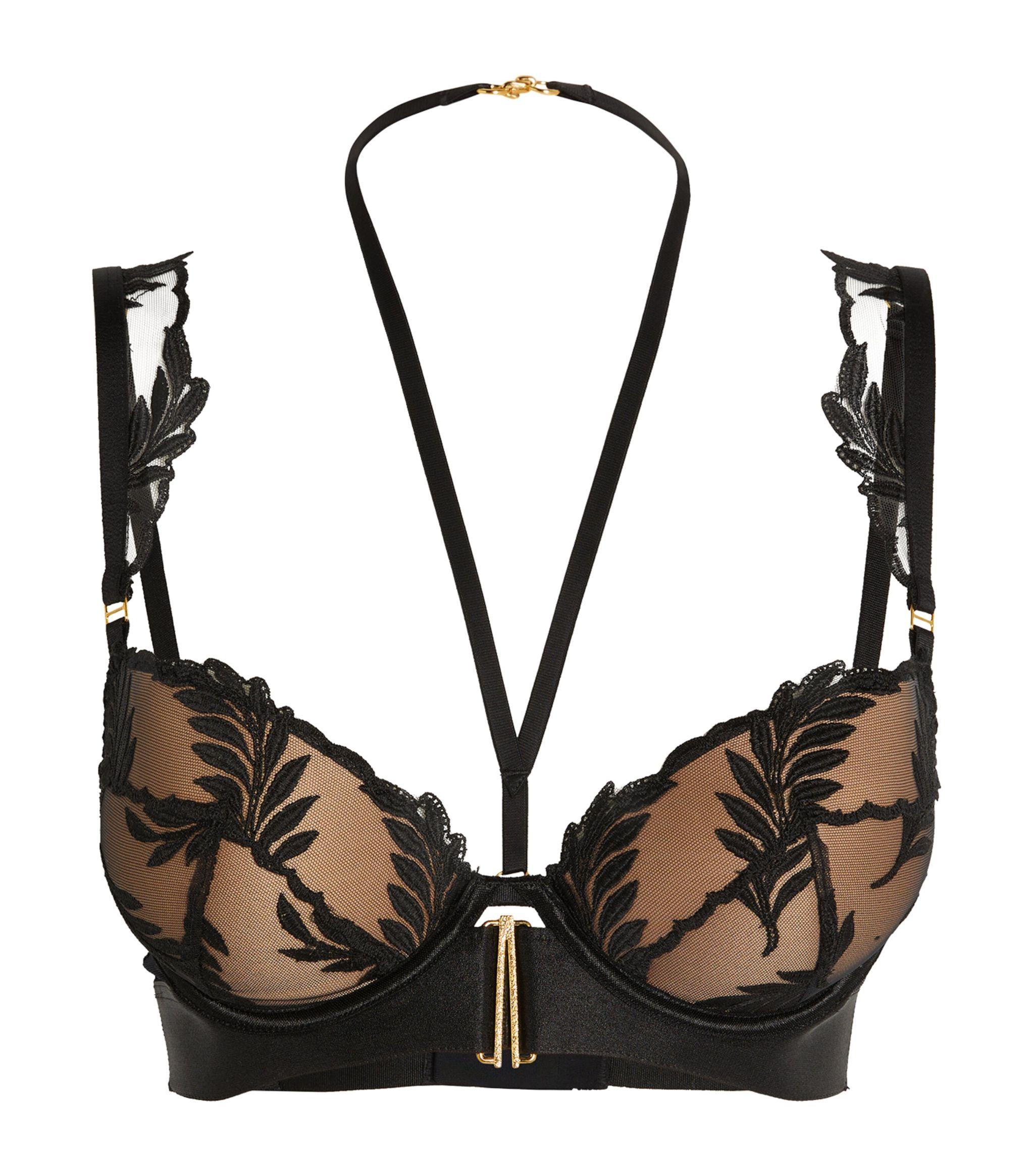 Womens Aubade black Queen Of Shadow Half-Cup Underwired Bra | Harrods #  {CountryCode}