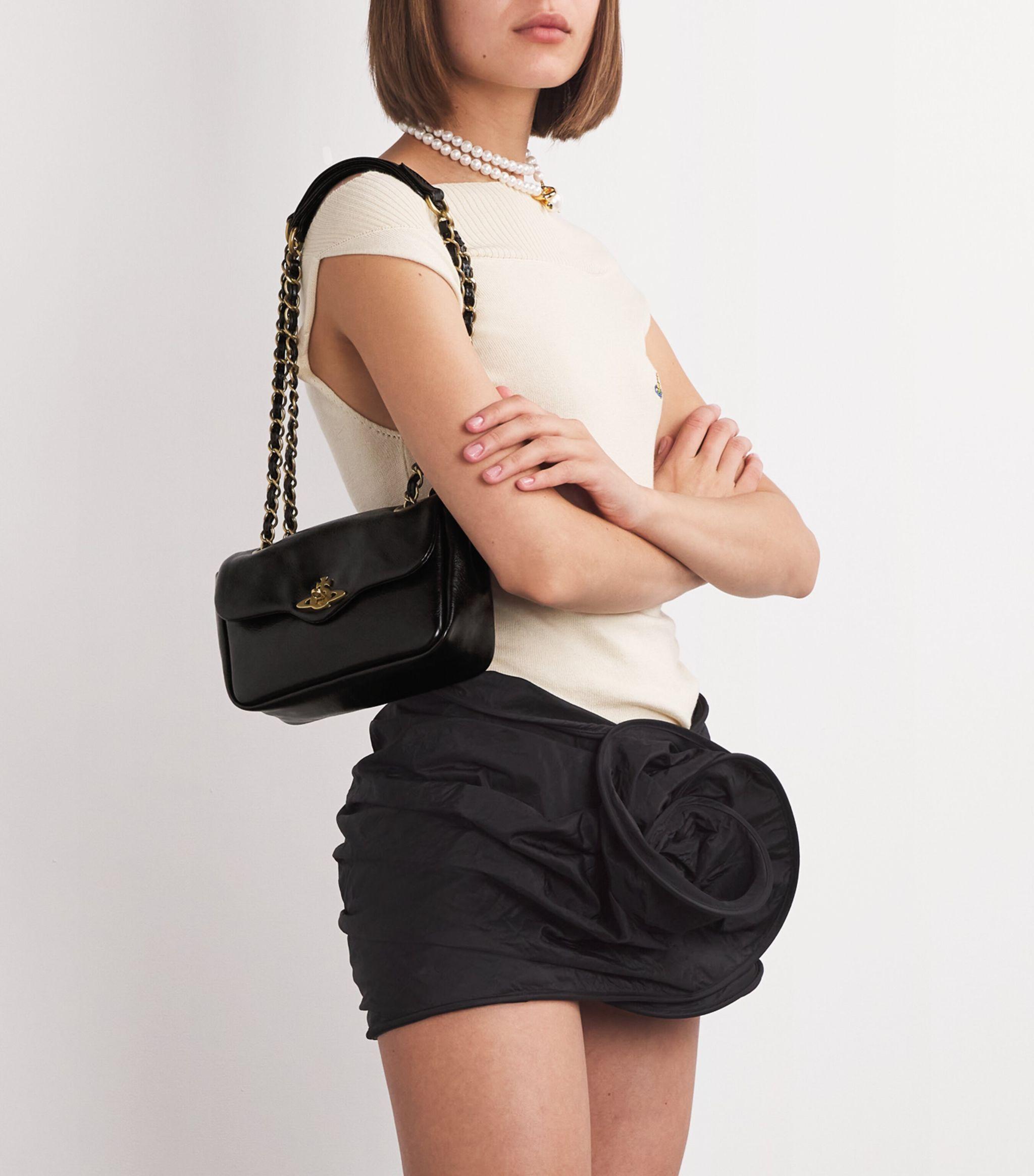 ショルダーバッグ・ポシェット VIVIENNE WESTWOOD SMALL ANITA CROSSBODY BAG Vivienne Westwood Small Leather Anita Shoulder Bag in Black
