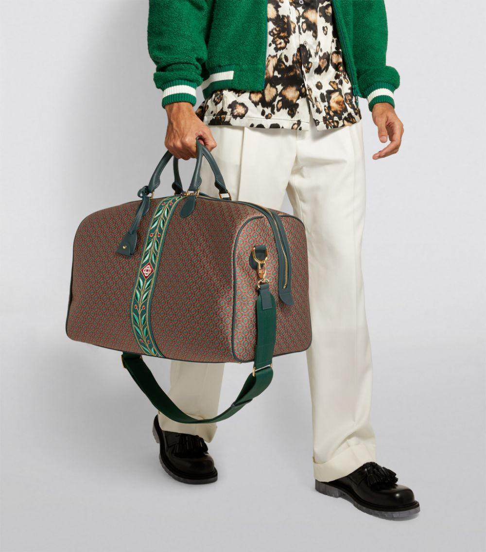 Mens Bags Duffel bags and weekend bags CASABLANCA Leather Grand Prix Logo-print Holdall for Men 
