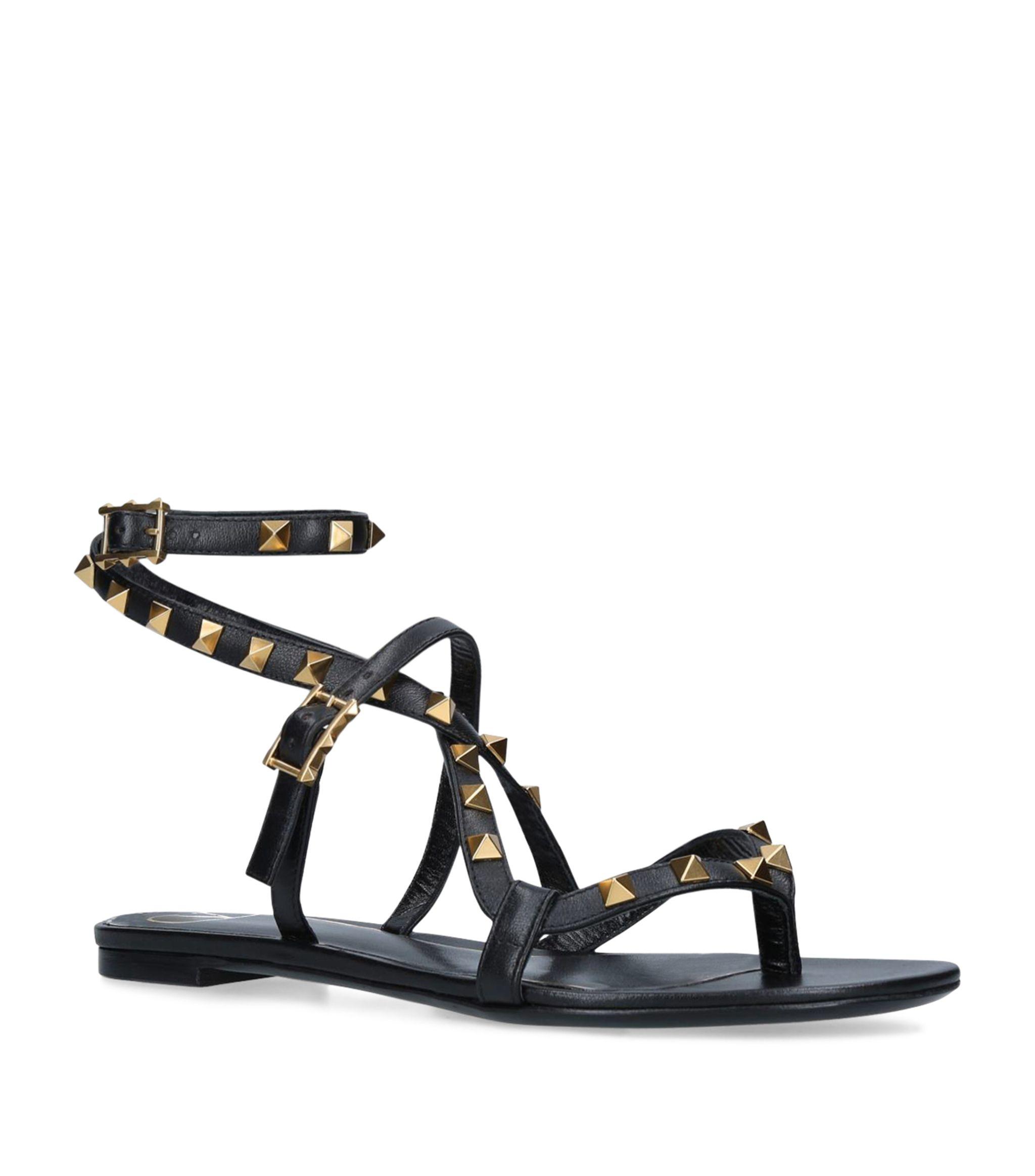 valentino rockstud noir flat