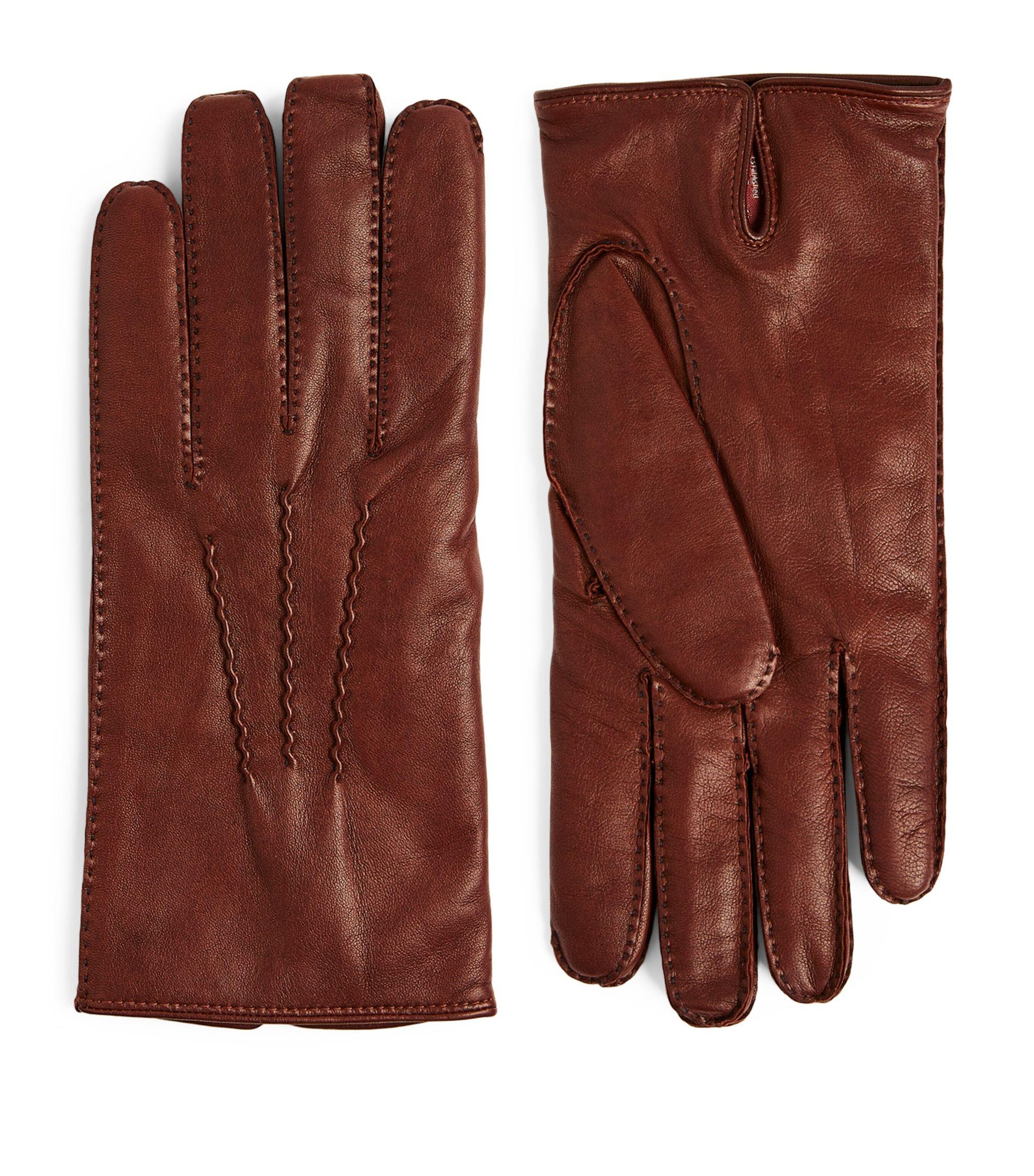 Dents Cashmerelined Leather Gloves in Brown for Men Lyst UK