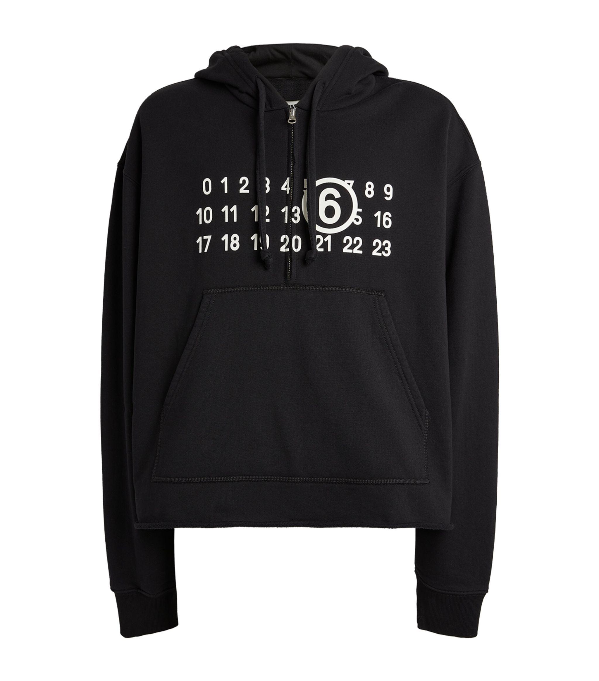 MM6 by Maison Martin Margiela Cotton Quarter-zip Cropped MM6 by Maison Martin Margiela Cotton Quarter-zip Cropped
